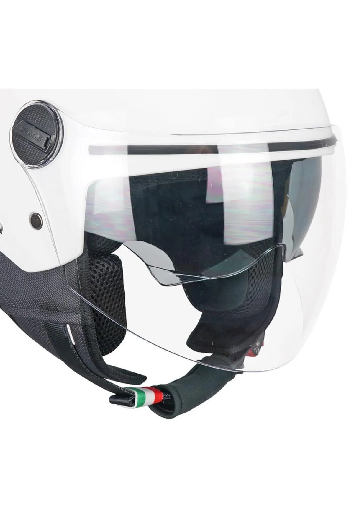کلاه کاسکت موتورسیکلت 116A AIR OPEN HELMET WHITE VIZOR SUN M CGM