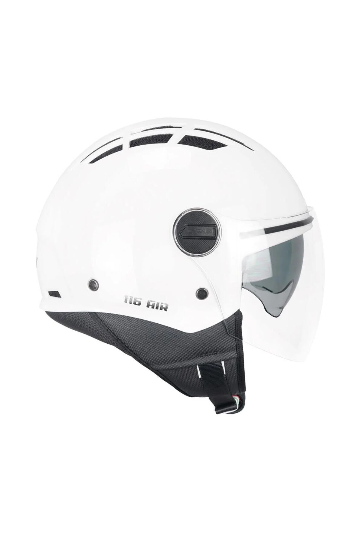 کلاه کاسکت موتورسیکلت 116A AIR OPEN HELMET WHITE VIZOR SUN M CGM