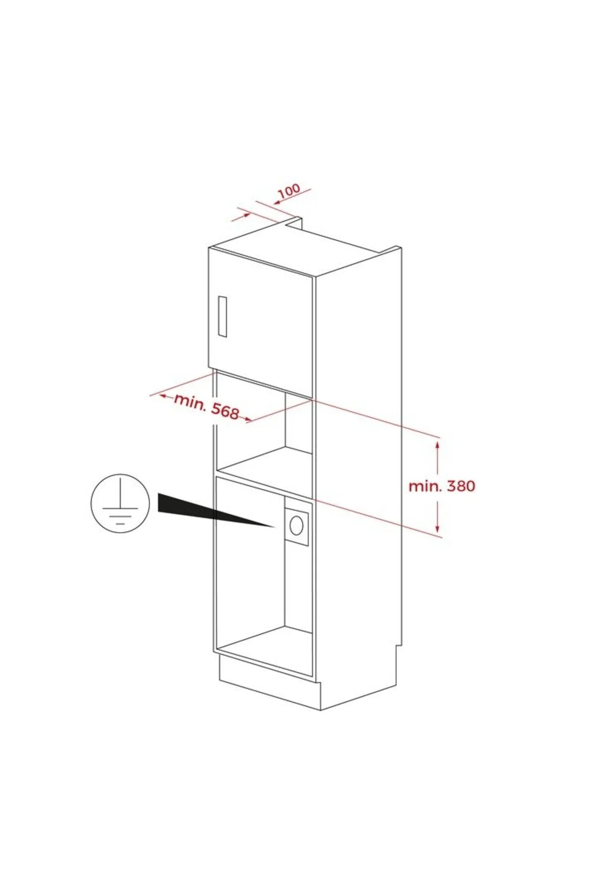 مایکروویو توکار 22 لیتری مشکی مات 82 G1 BIS L INFINITY ماکروفر با پایه سرامیکی اورجینال Teka