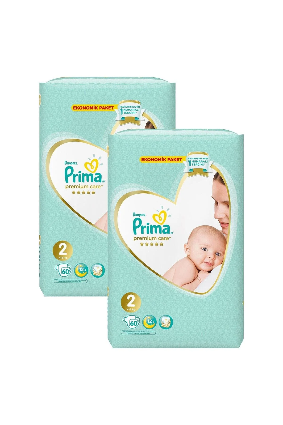 پوشک بچه PREMIUM CARE 2 سایز 120 عددی 4 8 کیلویی اورجینال Prima