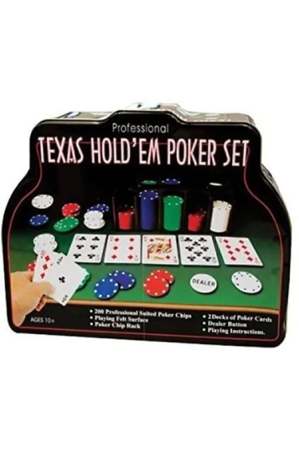 کارت بازی مجموعه پوکر 200 تراشه تگزاس HOLD'EM Genel Markalar