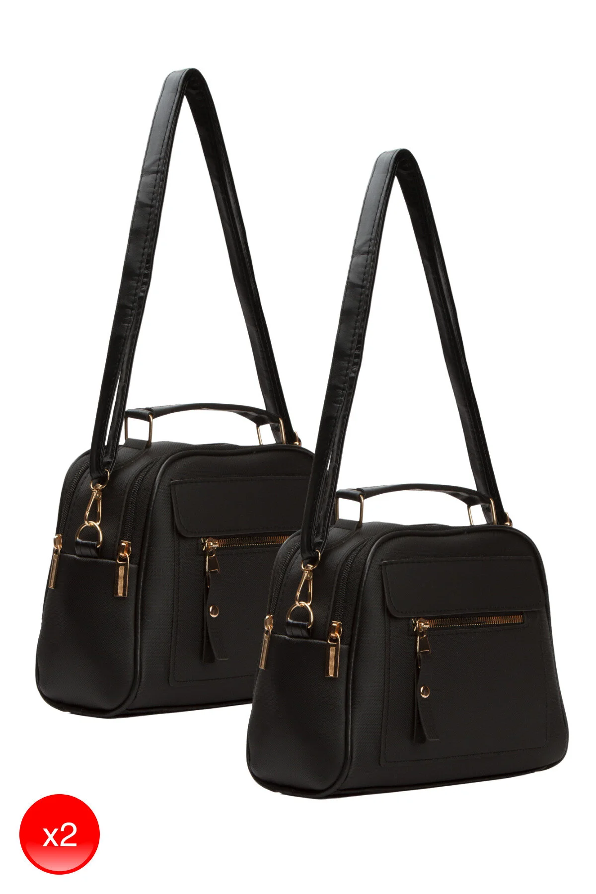 کیف شانه ای روزانه زنانه دست و 2 عدد مشکی Adelina Bags