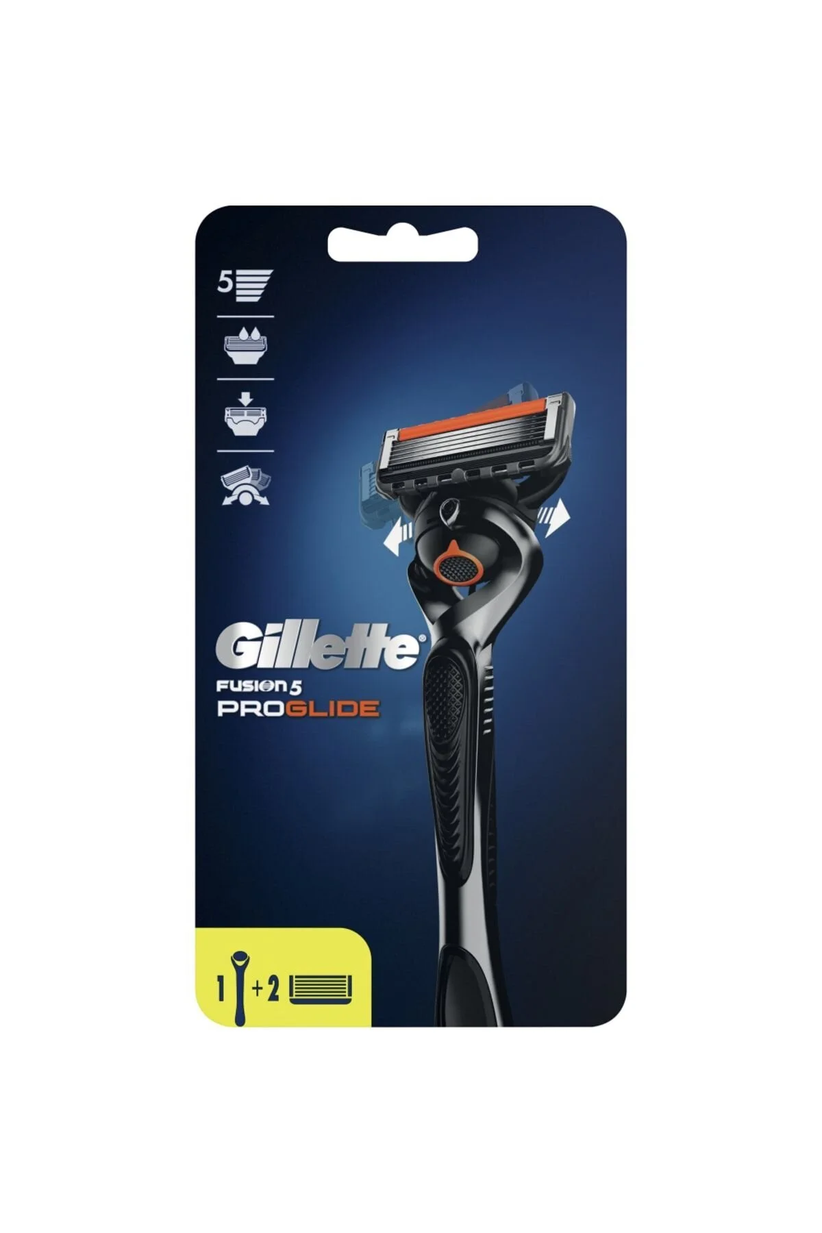 تیغ اصلاح مردانه FUSION5 PROGLIDE MACHINE SHAVE + 2 عنوان یدکی Gillette
