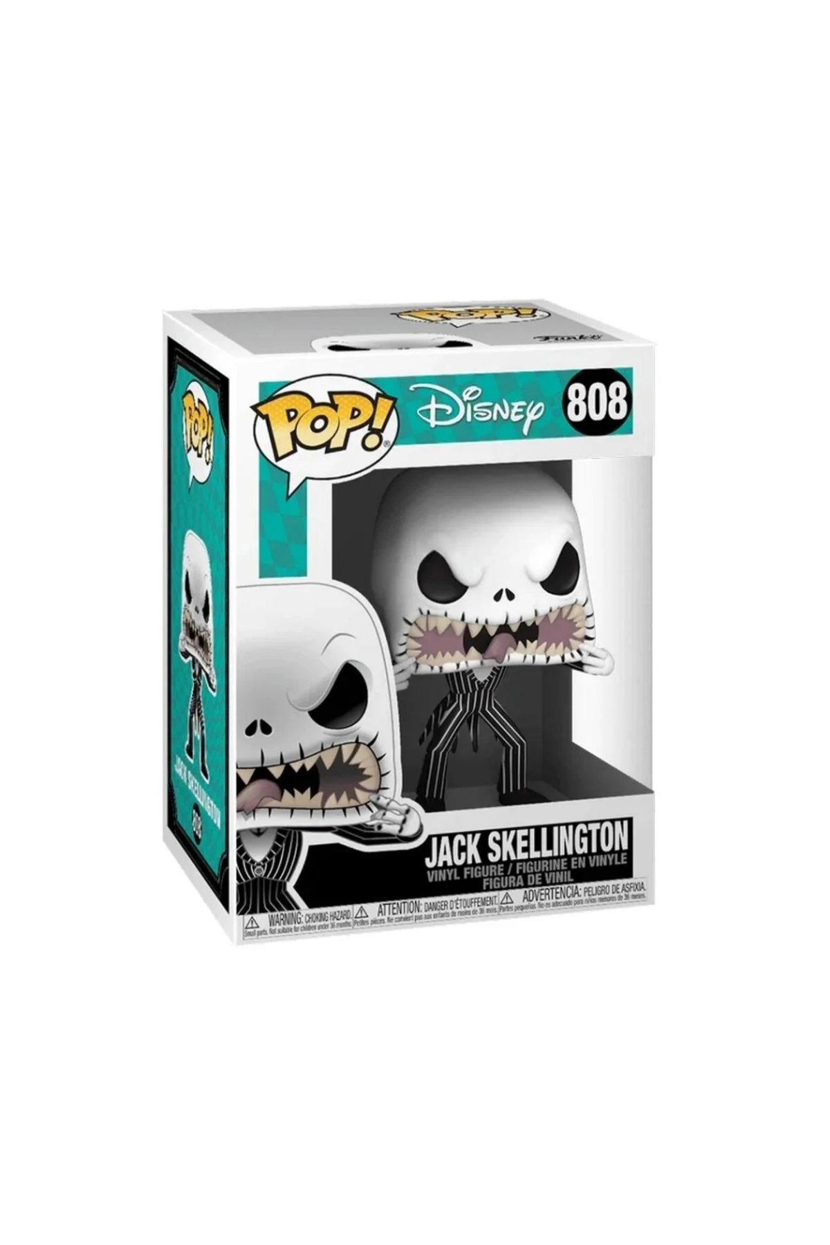 فیگور پاپ کابوس دیزنی قبل از کریسمس جک اسکلینگتون چهره ترسناک شماره: 808  Funko