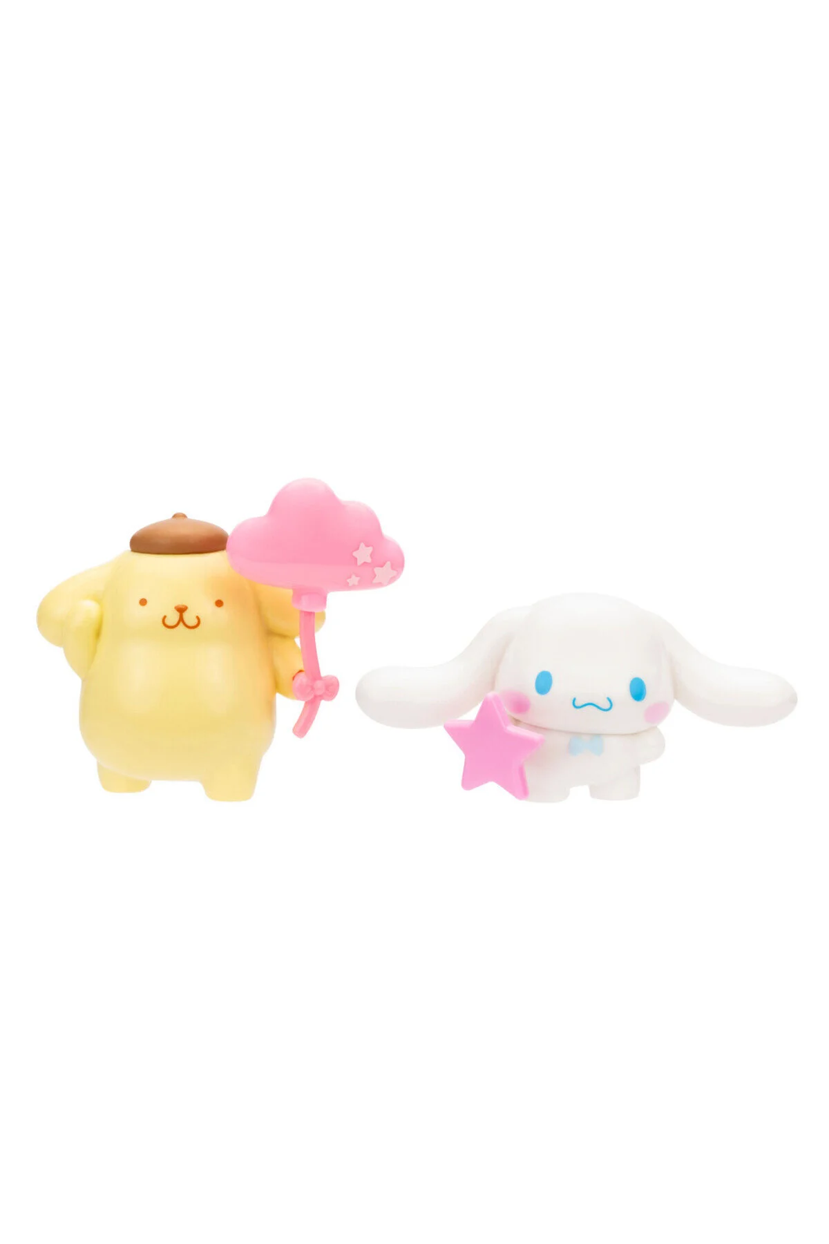 اسباب بازی های فیگور شخصیت سلام بچه گربه 2 قطعه مینی شکل S2 POMPOMPURIN و CINNAMOROLL GIOCHI PREZIOSI