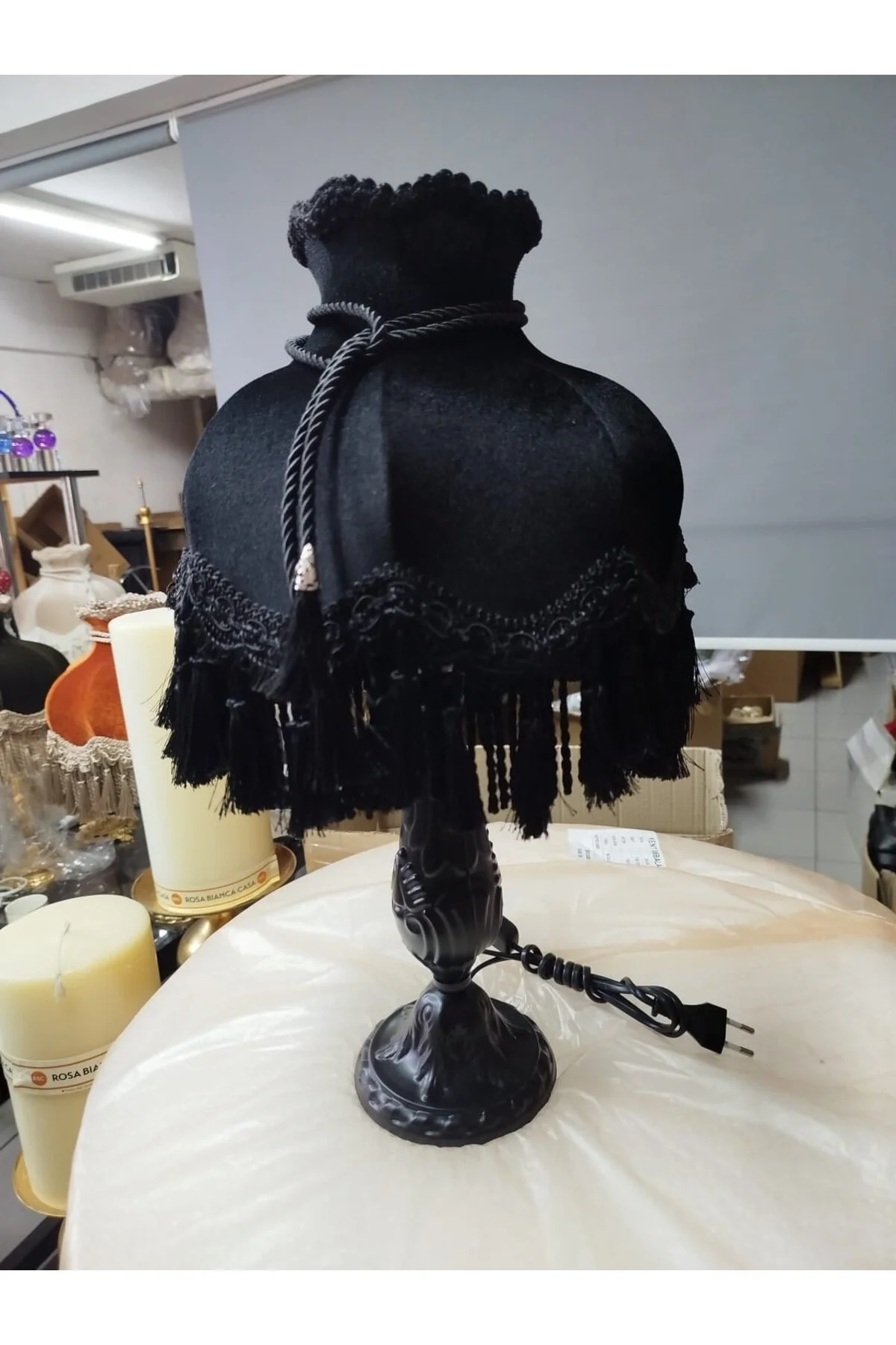 آباژور ESTERHOMEDECOR SINGLE TASSEL LAMPSHADE اورجینال hediye