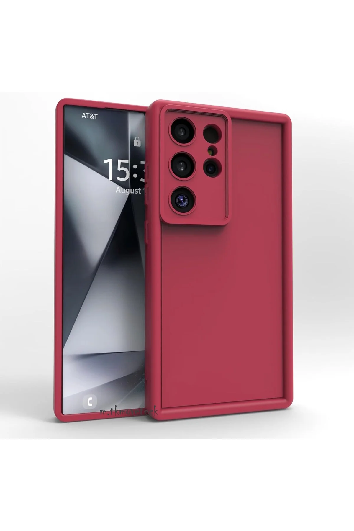 کاور و قاب SAMSUNG GALAXY S24 ULTRA CASE SOFT LAUNCH دوربین سیلیکونی محافظ قهوه با لبه ضخیم بیرون زده مووتک m.tk moveteck