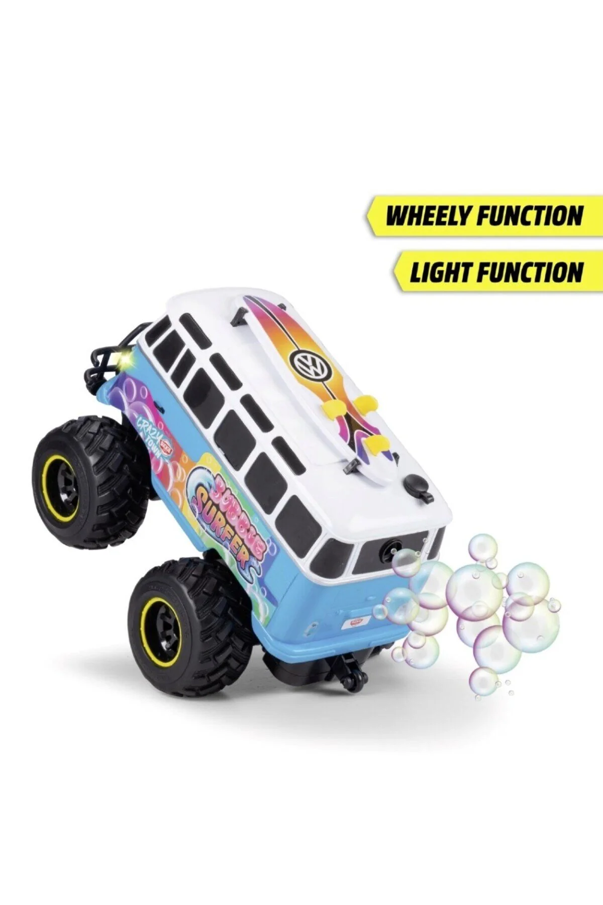 خودروی کنترل از راه دور 1:20 RC VOLKSWAGEN T1 BUBBLE BUS 2.4 گیگاهرتز 6 کیلومتر در ساعت شارژر USB LIGHT 30 سانتی متر Dickie Toys