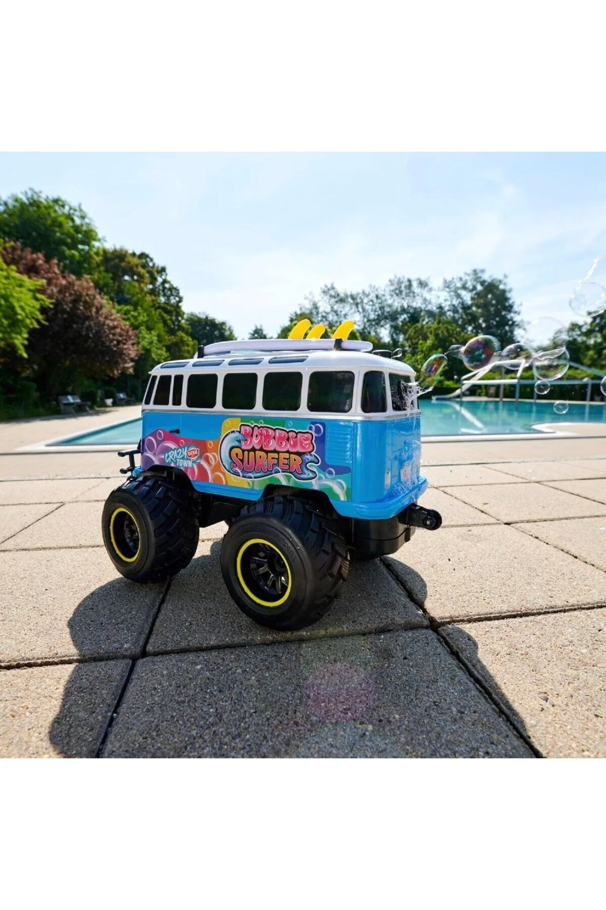 خودروی کنترل از راه دور 1:20 RC VOLKSWAGEN T1 BUBBLE BUS 2.4 گیگاهرتز 6 کیلومتر در ساعت شارژر USB LIGHT 30 سانتی متر Dickie Toys
