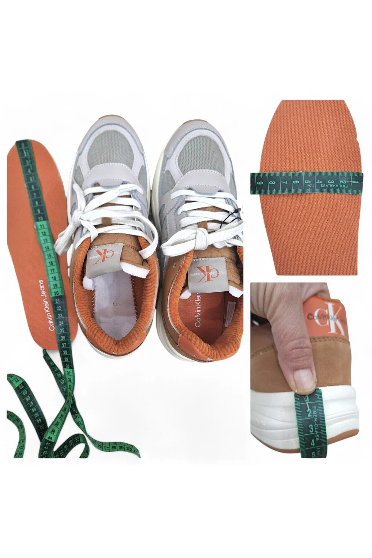 کفش تنیس ورزشی مردانه رترو LACE UP COUI قهوه ای 40 کلوین کلین Calvin Klein