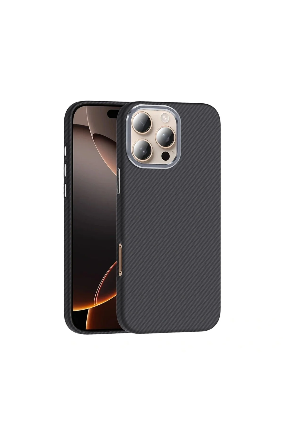 کاور و قاب APPLE IPHONE 16 PRO MAX CASE FIBER CARBON LOOK REDCLICK GROS COVER با قابلیت شارژ MAGSAFE Redclick