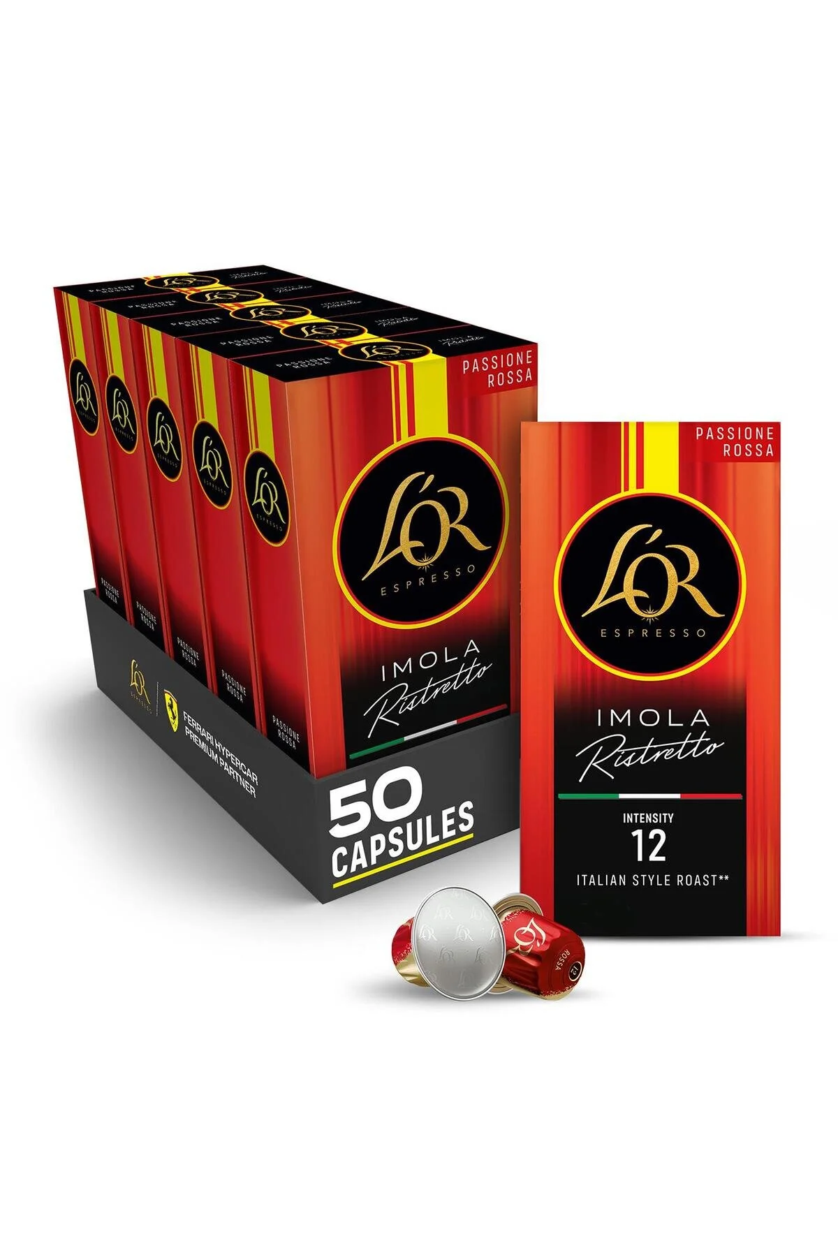 کپسول قهوه IMOLA RISTRETTO NESPRESSO آلومینیومی سازگار 50 L'OR