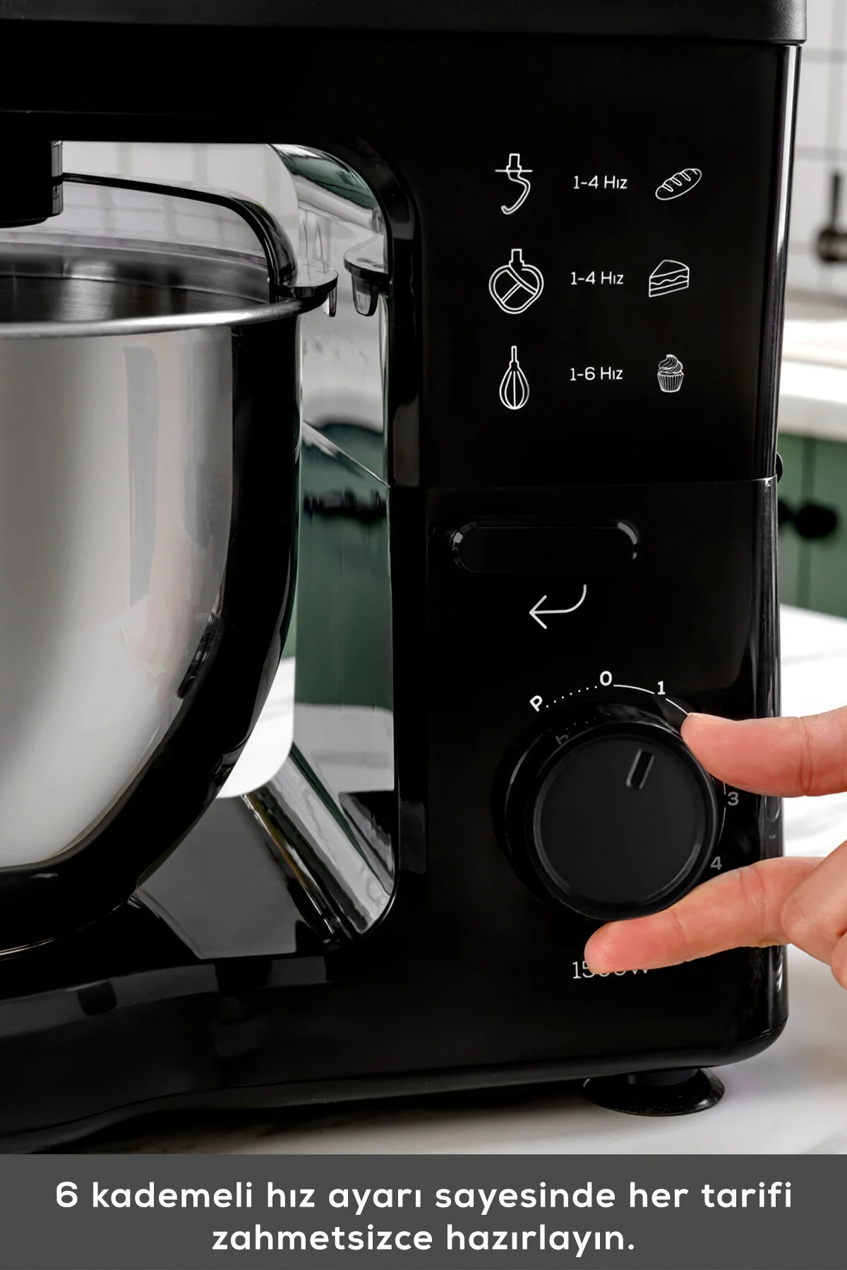 میکسر و ست MAESTROCHEF STELLA STELA MIXER مشکی 1500W 5 لیتری کاراجا Karaca