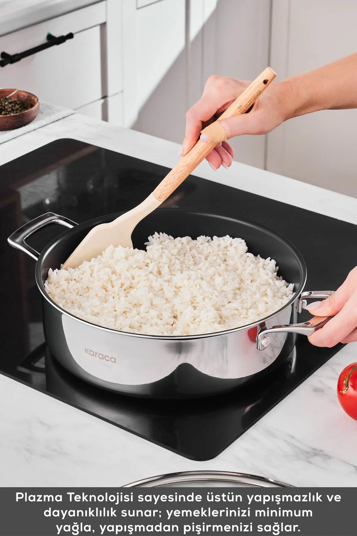 قابلمه فولاد پلاسما 3PLY POT 28 سانتی متر کاراجا Karaca