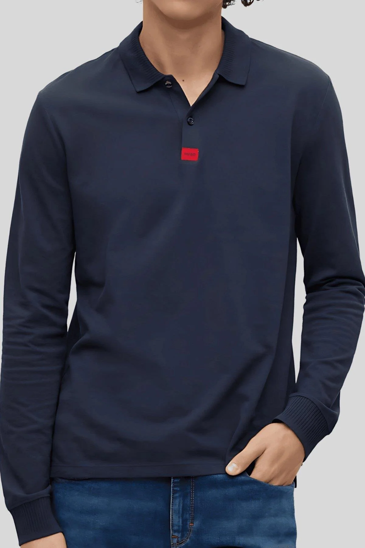 تی شرت یقه پولو مردانه FIT MEN TR BLUE اورجینال Hugo Boss