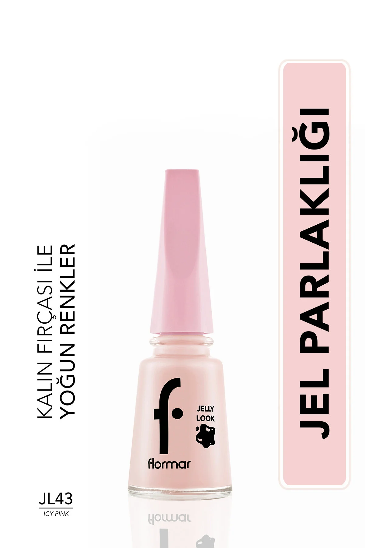 Flormar رنگ ناخن مات ICY صورتی 43