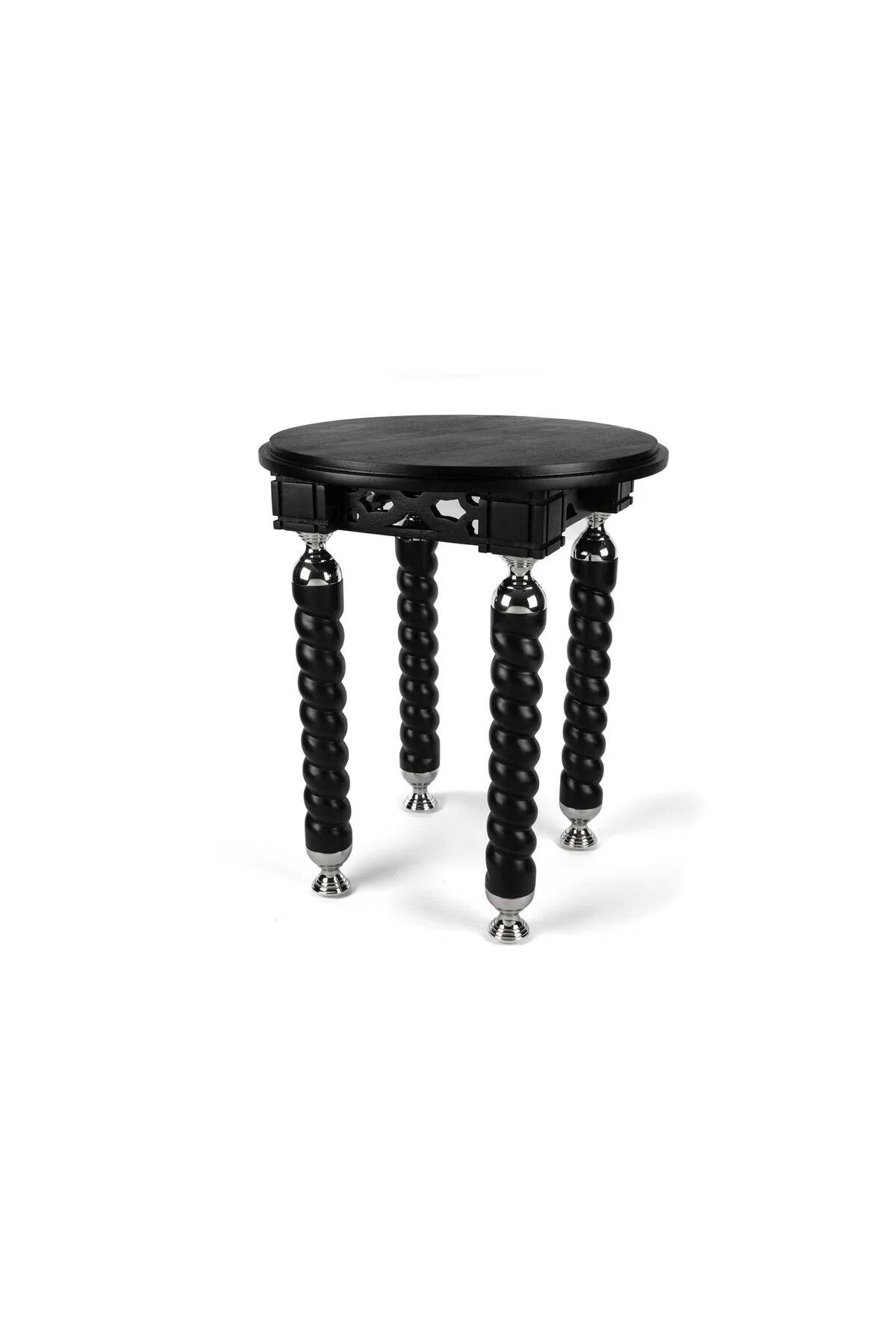 میز بغل مبلی قهوه گوشه فلزی سیاه 52X63CM Mikasa Moor