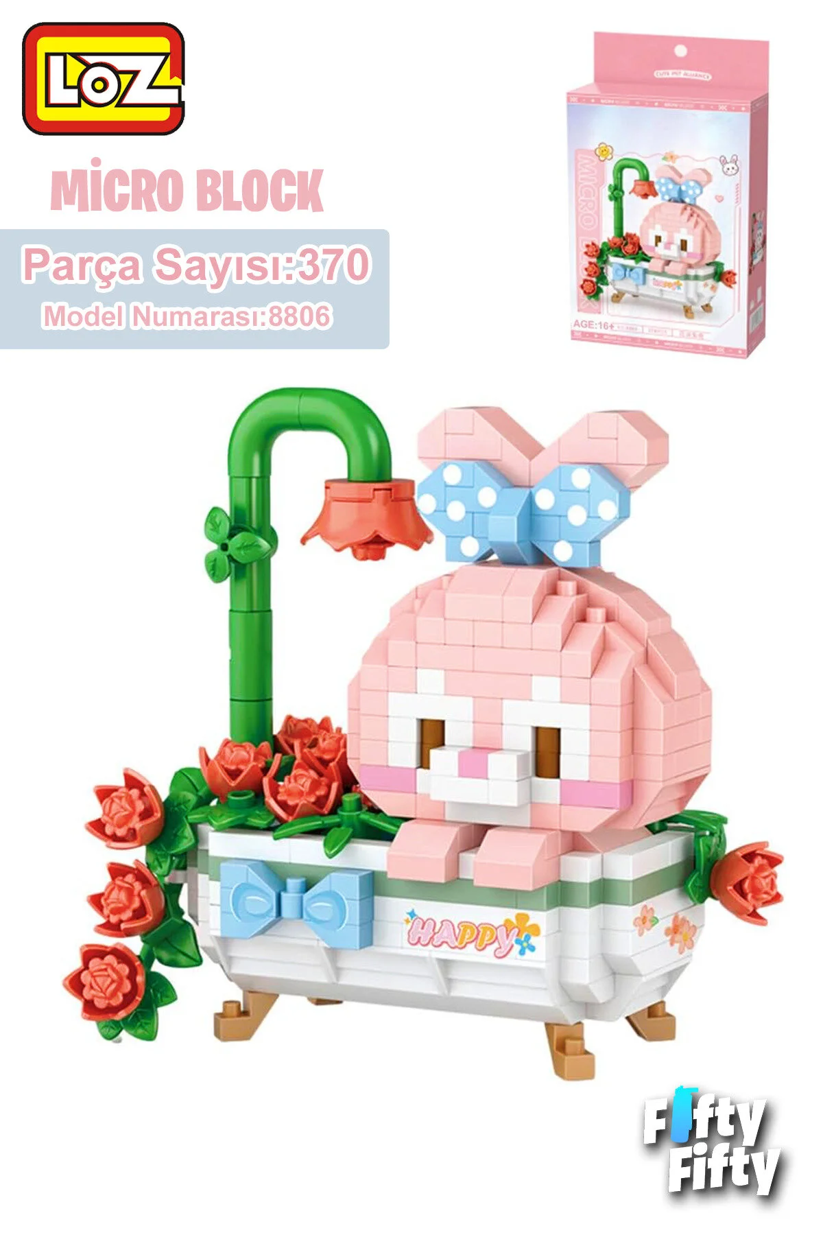 لگو و اسباب بازی های ساخت محور ست ساختنی 370 تکه LOZ MICRO BLOCK SERIES HAPPY RABBIT FFLZ 8806 از ترکیه Vagonlife