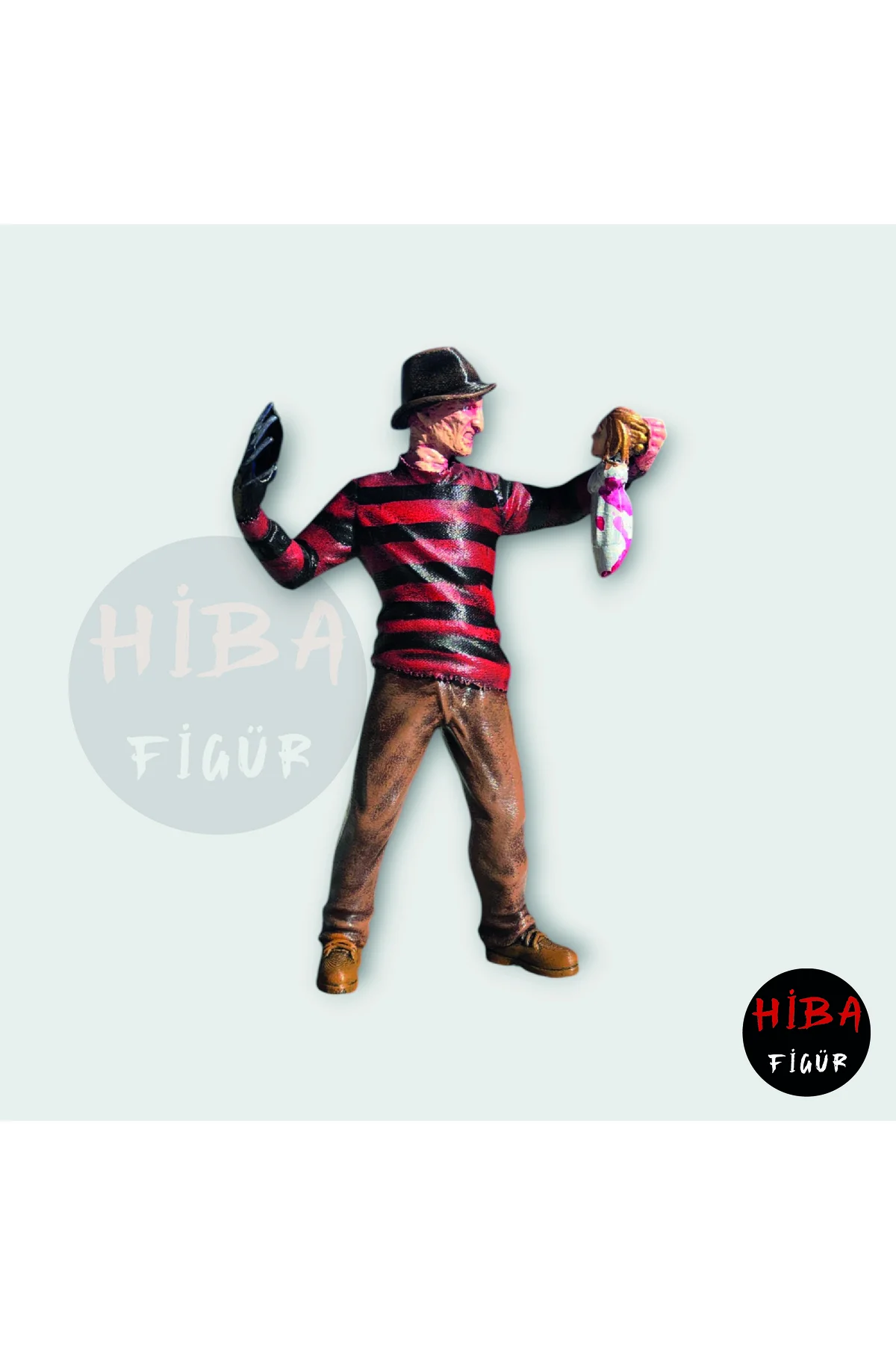فیگور مجسمه ترسناک فردی کروگر 23 سانتی متری نقاشی شده با دست HIBA FIGUR
