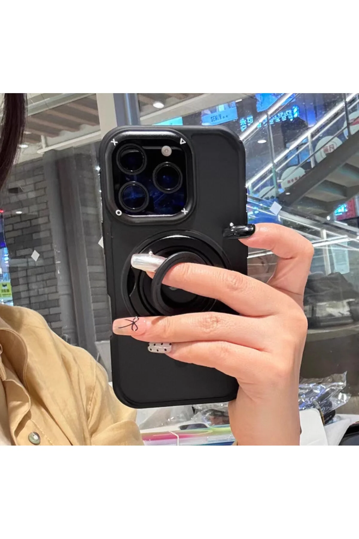 کاور و قاب سازگار برای آیفون 16 فلزی با پایه آهنربا دستگاه نگهدارنده محافظ دوربین EDELFU Premium