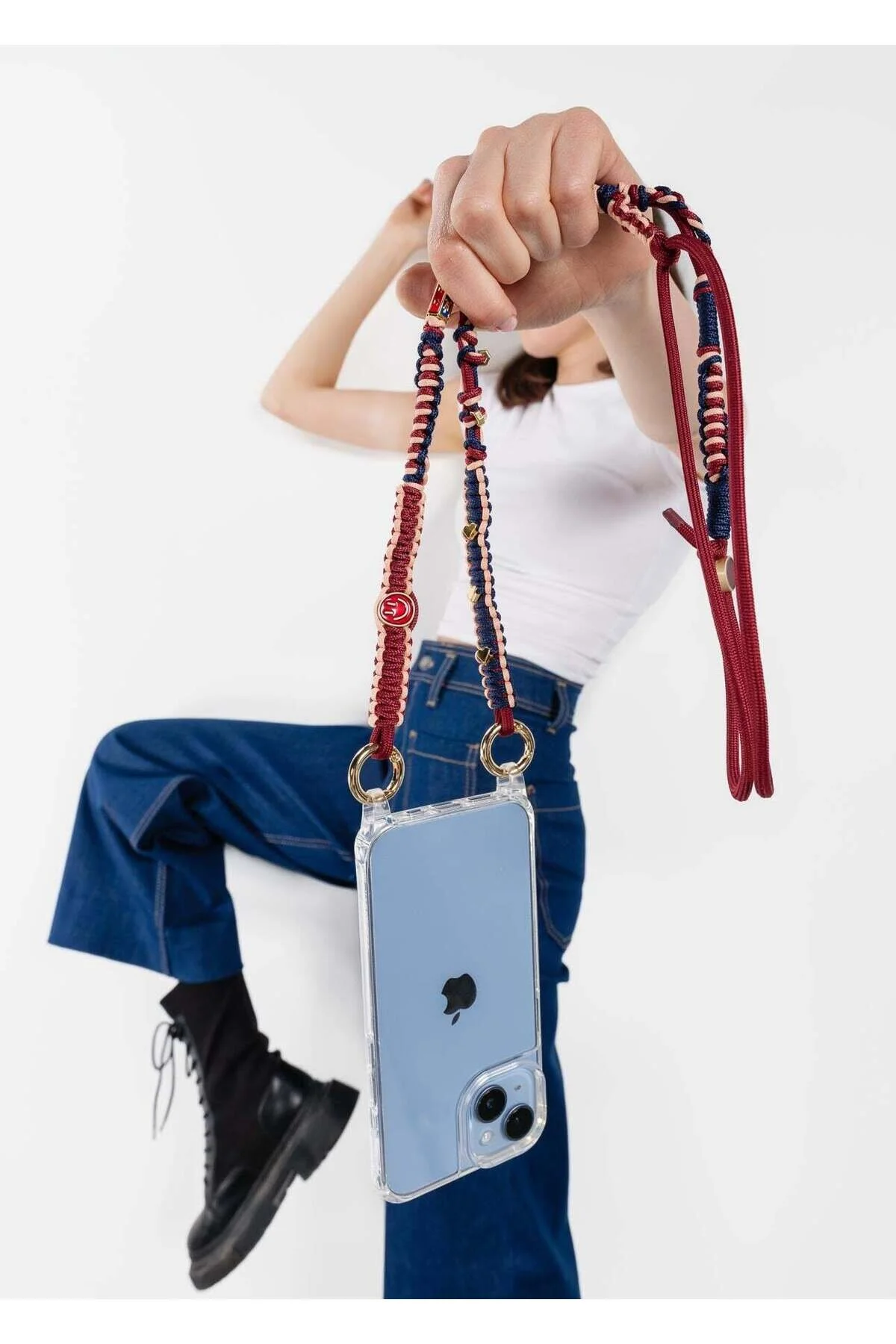 کاور و قاب MOOD BERRY PHONE STRAP IPHONE 16 PRO سازگار است Happy-Nes