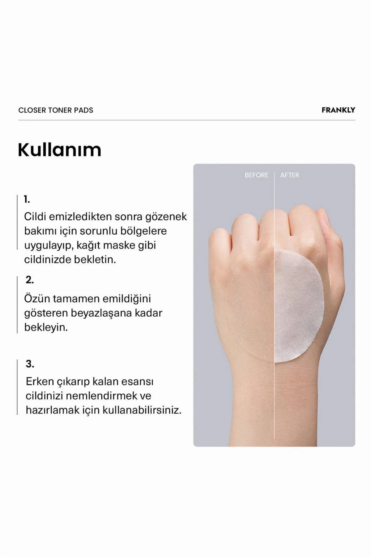 تونر PORE TONER PAD 70 105ML FRANKLY