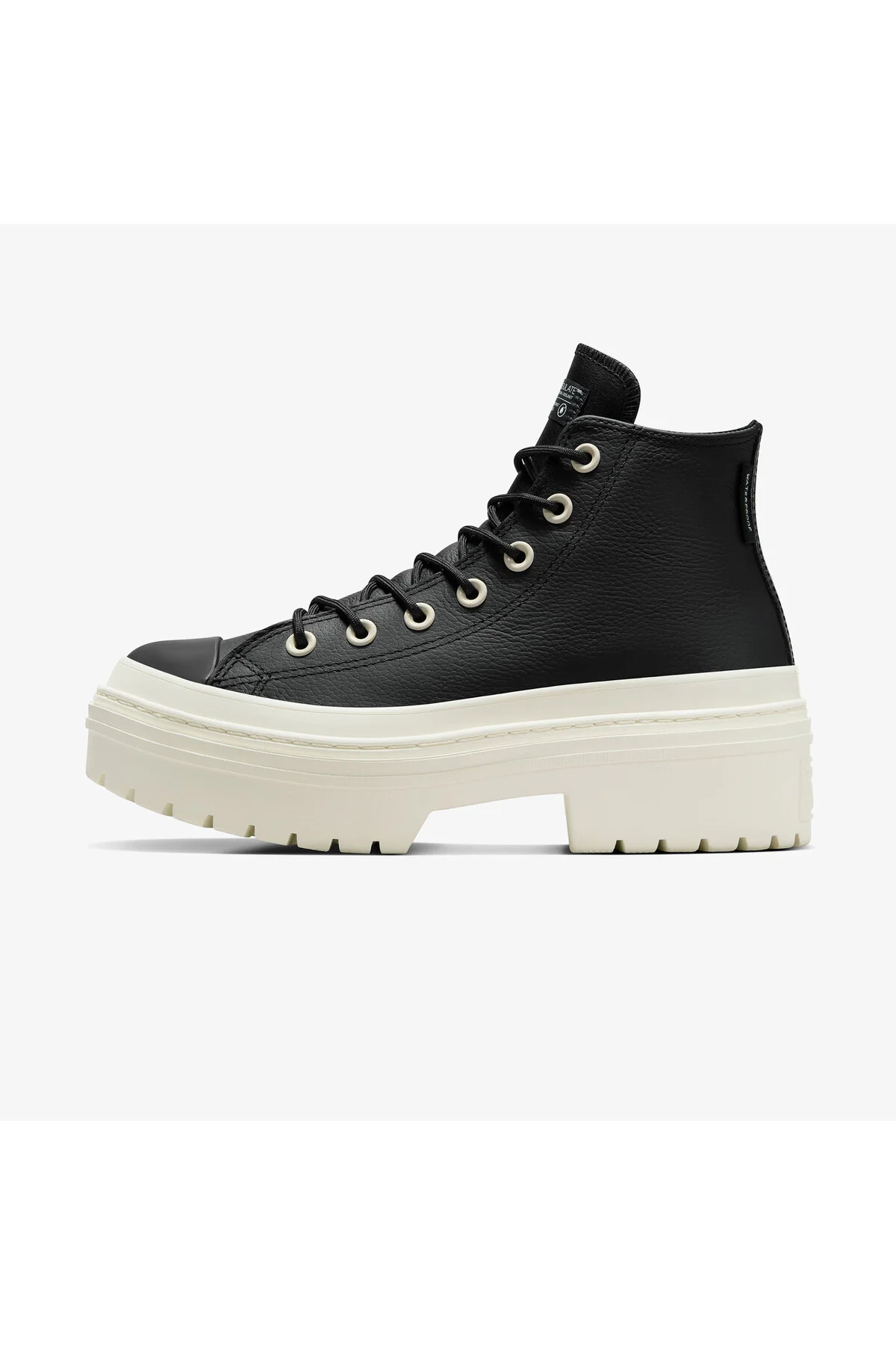 چکمه و بوت های پلتفرم چرمی مشکی تک جنسیتی با پاشنه تمام ستاره چاک تیلور کانورس Converse