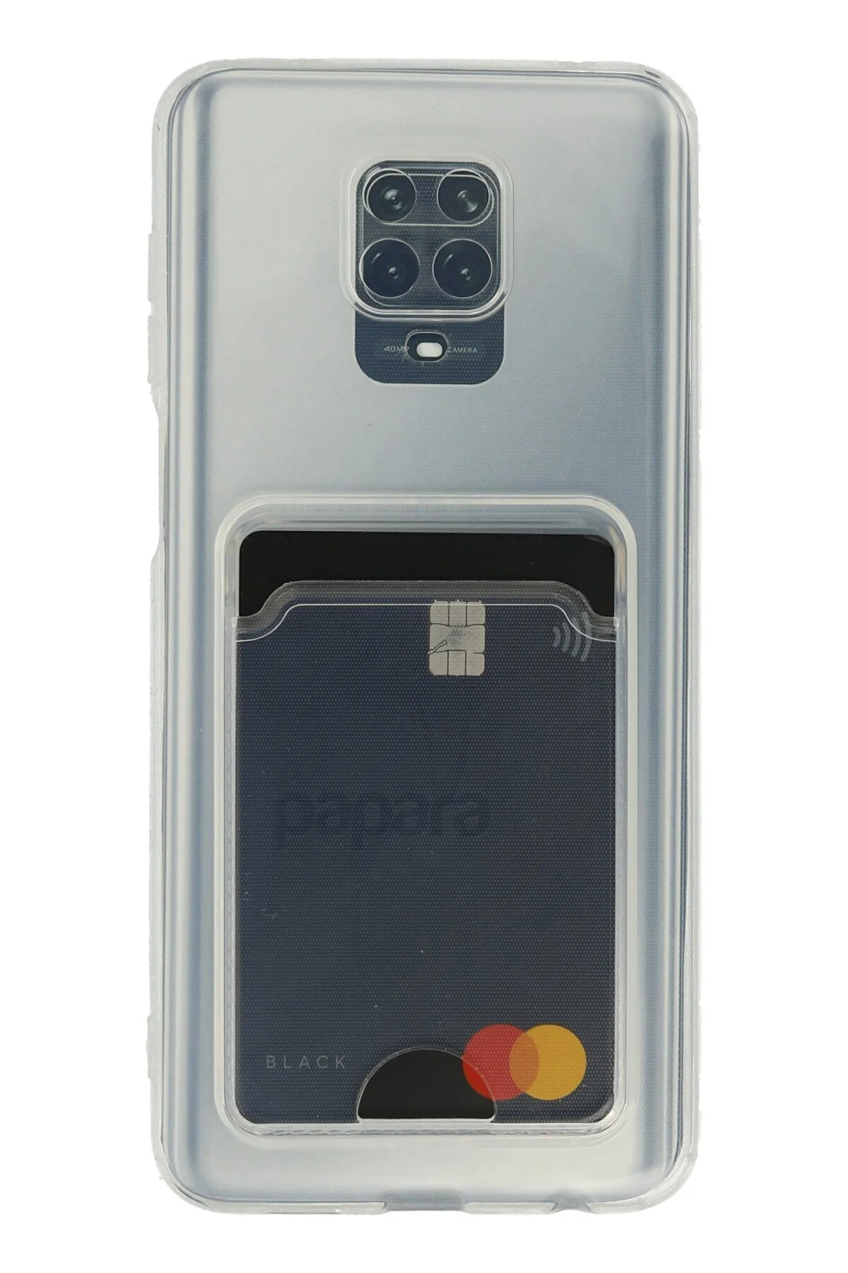 کاور و قاب نگهدارنده کارت XIAOMI REDMI NOTE 9 PRO CARD HOLDER TRANSPARENT SILICONE Bilişim Akademi