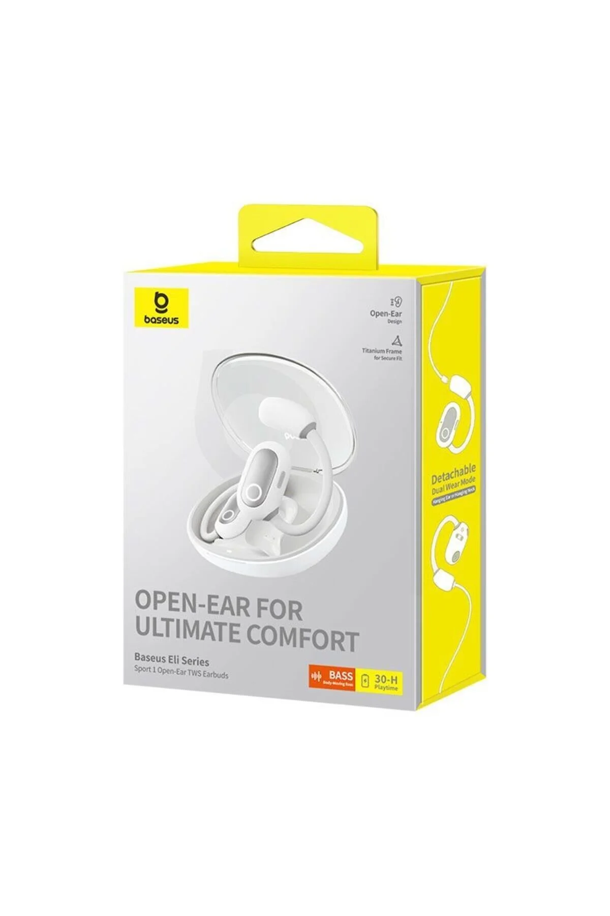 هدفون بلوتوث TWS داخل گوش ELI SPORT 1 OPEN EAR WHITE Baseus