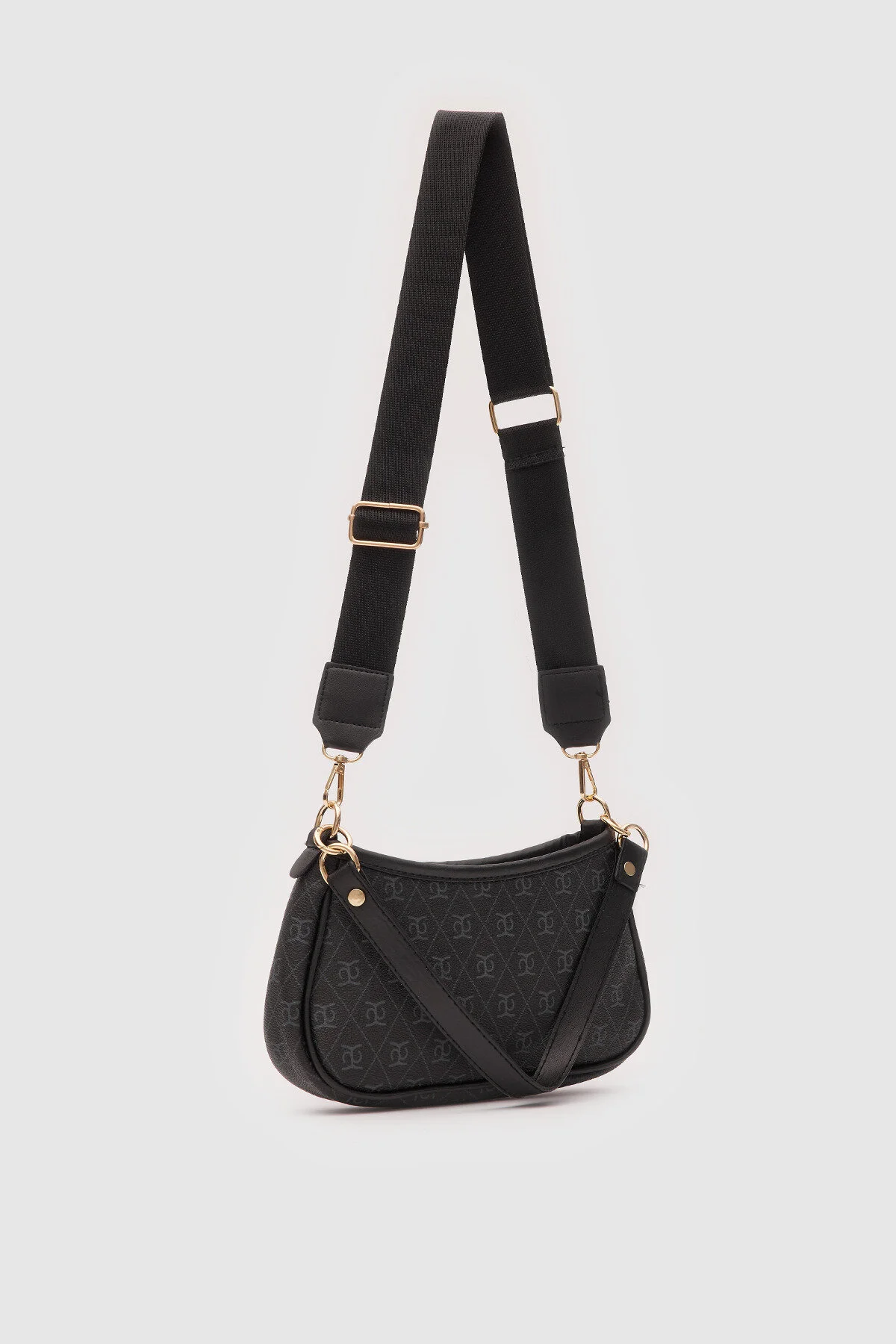 کیف شانه ای مزرعه مونوگرام باگت و کراس بادی مشکی Shule Bags