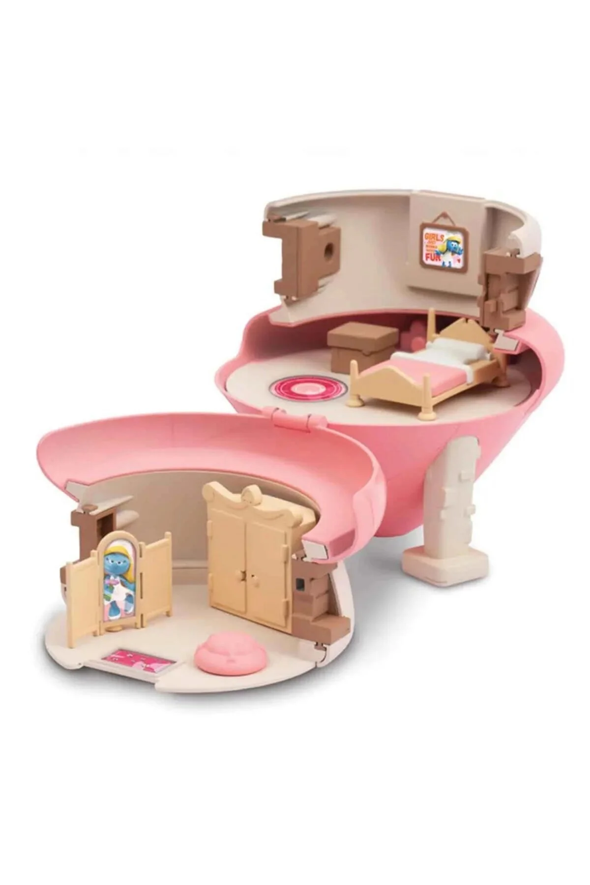 اسباب بازی های فیگور دیگر SMURFS MUSHROOM HOUSE خانه قارچ SMURFETTE mavi su dünyası