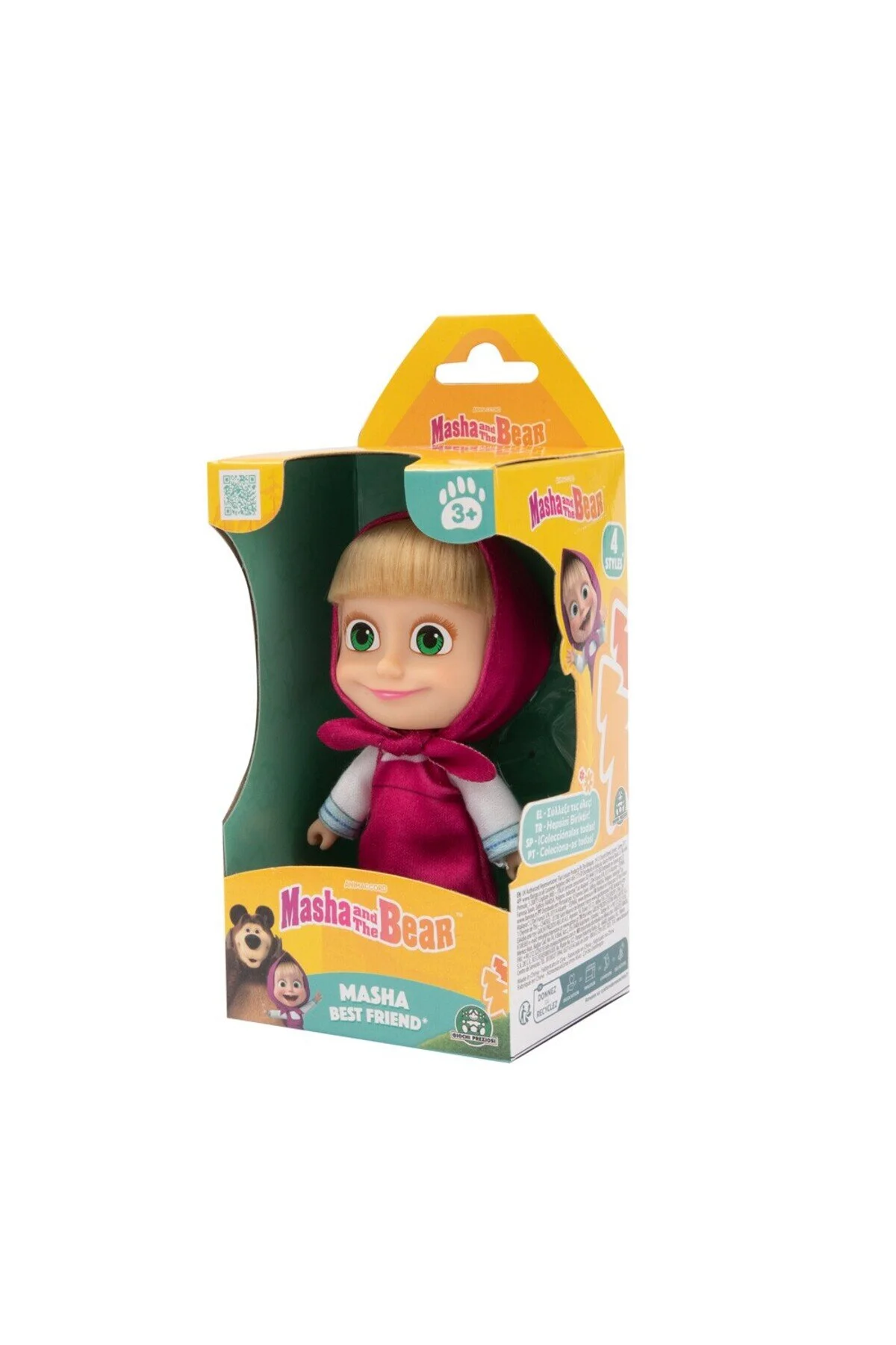 اسباب بازی های فیگور شخصیت MASHA &amp; BIG BEAR 12 سانتی متر کودک ماشا لباس کمپینگ TOYFEST