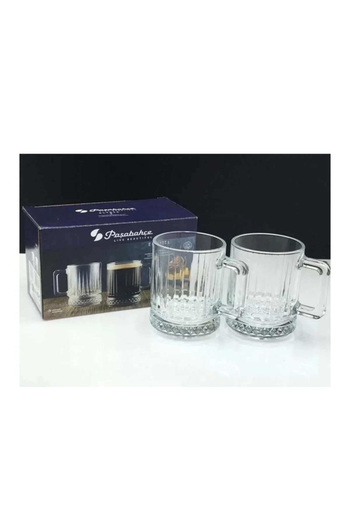 لیوان ELYSIA HUP 2 قطعه فنجان پاشاباغچه Paşabahçe