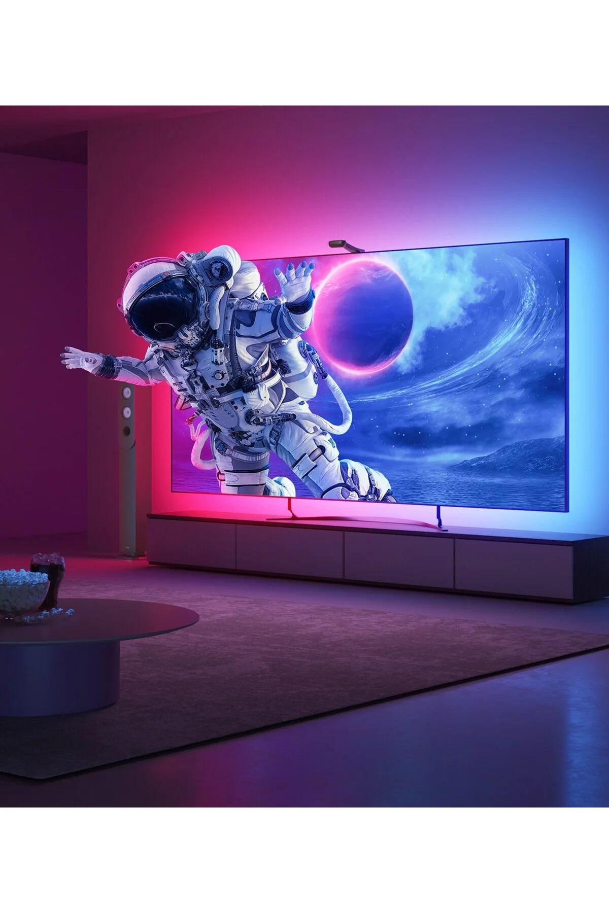 محافظ صفحه تلویزیون پیش بینی H605C312 T2 در پشت LED AMIENCE TV همگام سازی رنگ 75 85 INC Govee