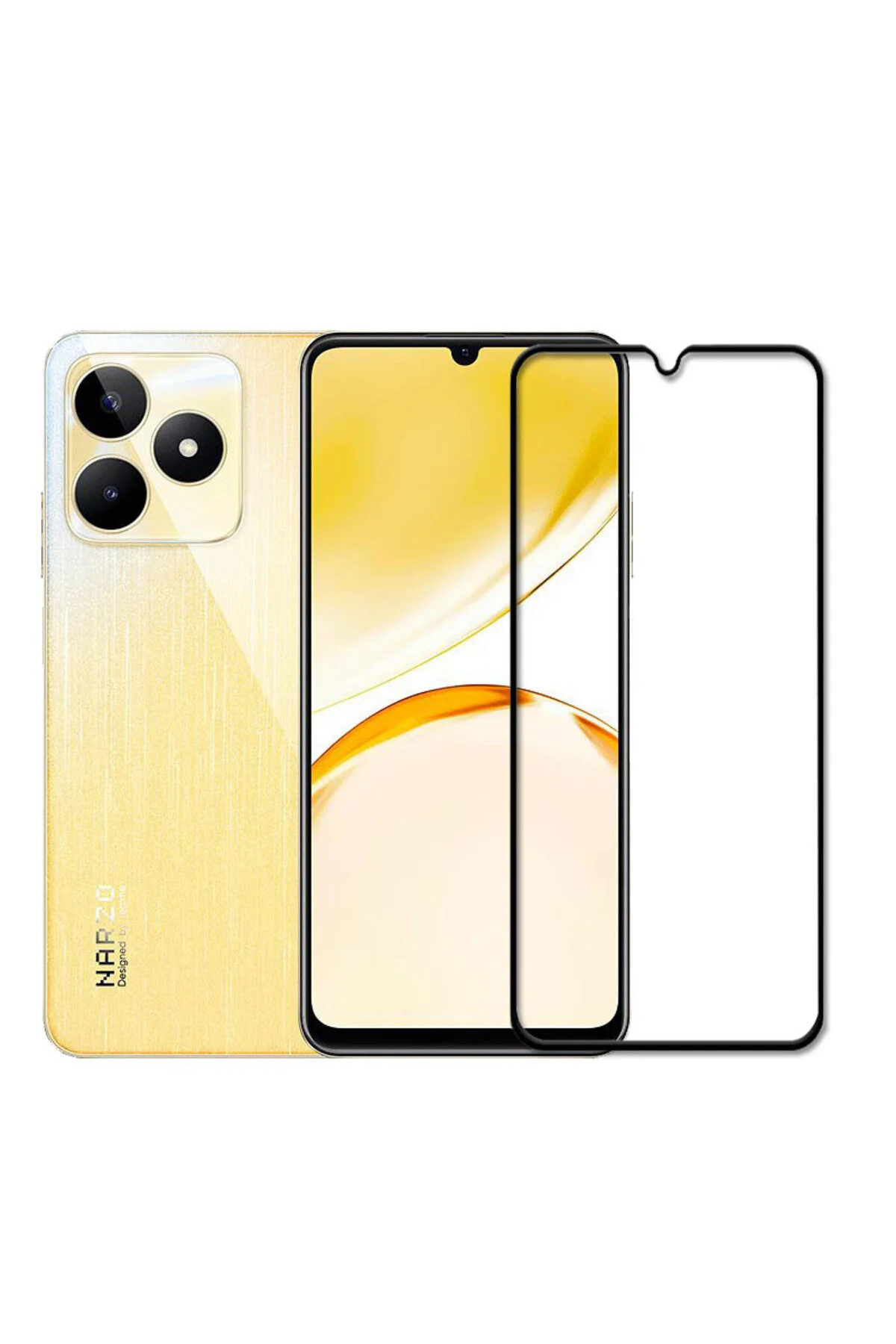 محافظ صفحه نمایش تمام شیشه ای نشکن REALME C53 150CC ANTISTATIC BIG EDGE 9H REAL TEMPERED PROTECTION فیبکس Fibaks