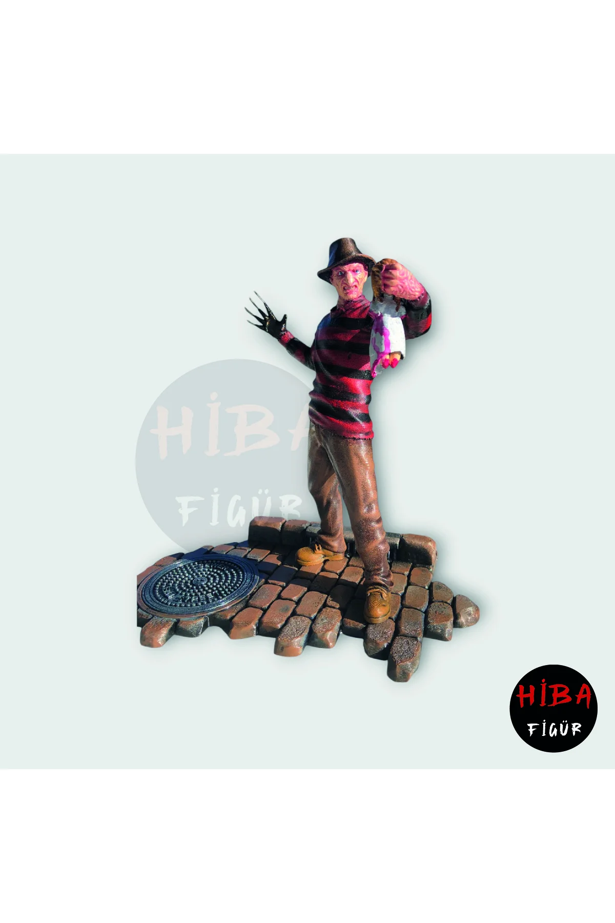 فیگور مجسمه ترسناک فردی کروگر 23 سانتی متری نقاشی شده با دست HIBA FIGUR