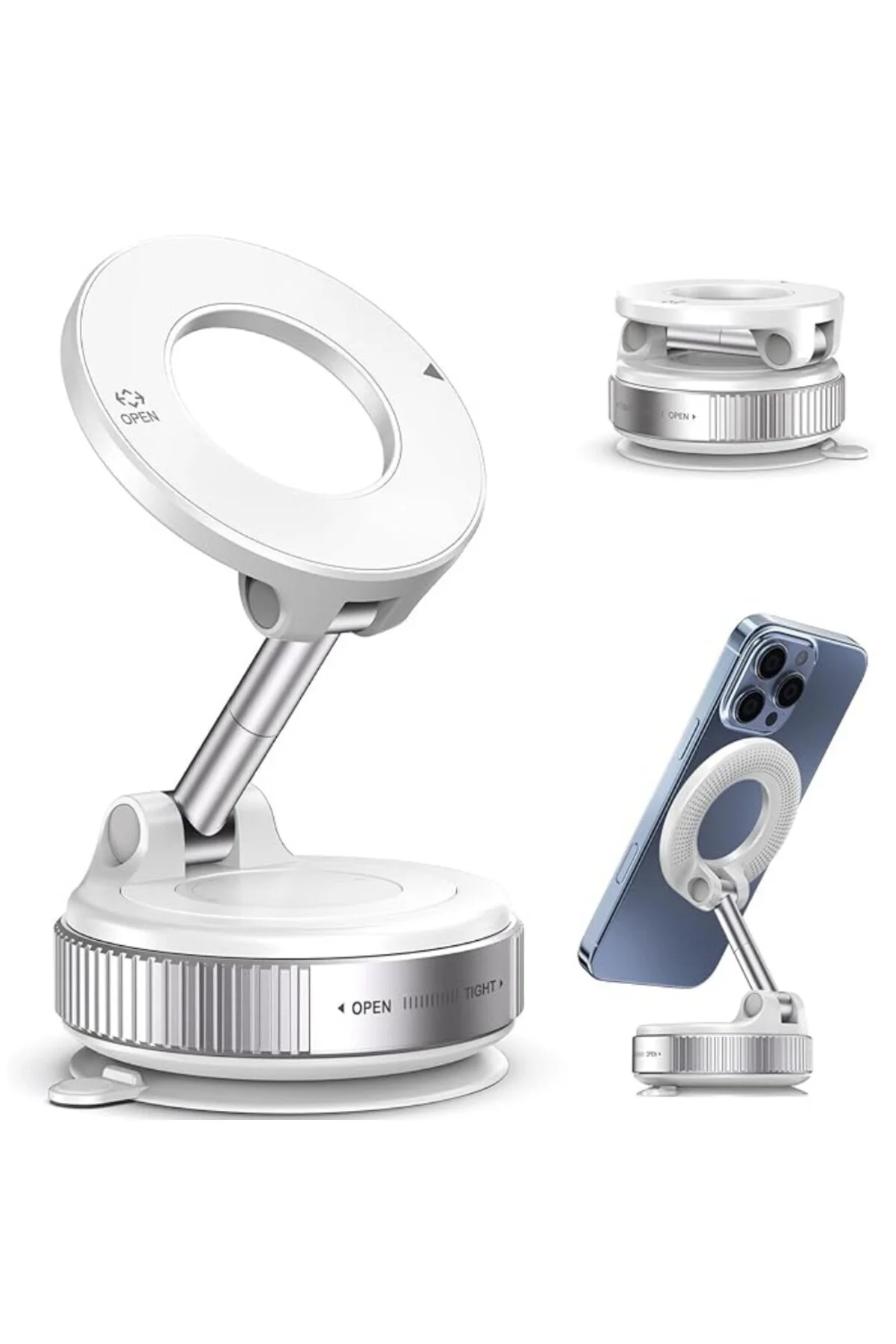 پایه نگهدارنده تلفن در خودرو سازگاری MAGSAFE با کیفیت بالا تمام سطوح خلاء 360 نمایشنامه عنوان m.tk moveteck