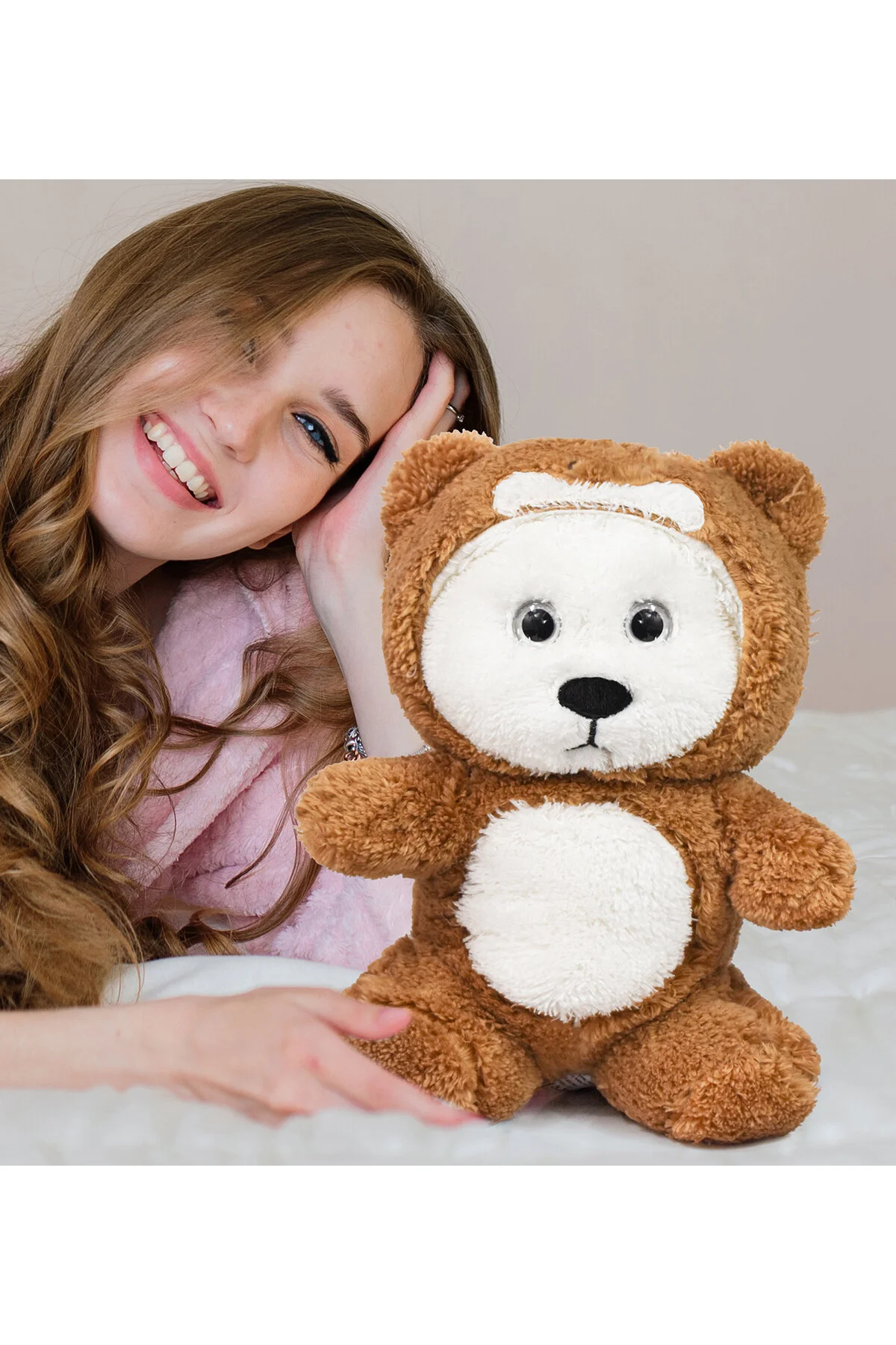 اسباب بازی های پشمی SLEEPY BEAR 40 سانتی متری ویژه ولنتاین HARİKA PELUŞ FABRİKASI