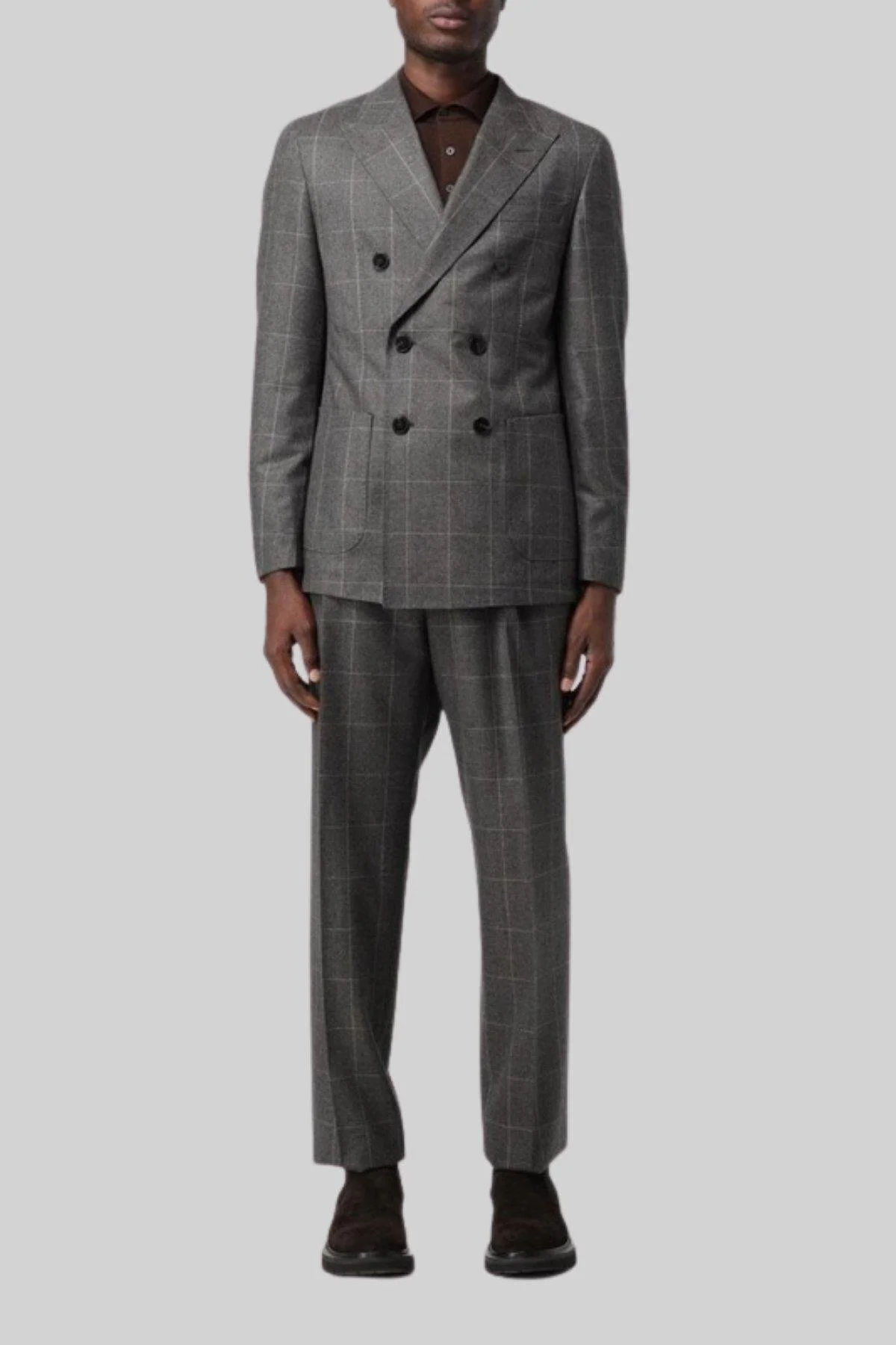 ست بالا و پایین مردانه SLIM FIT 2 کت شلوار خاکستری BOSS