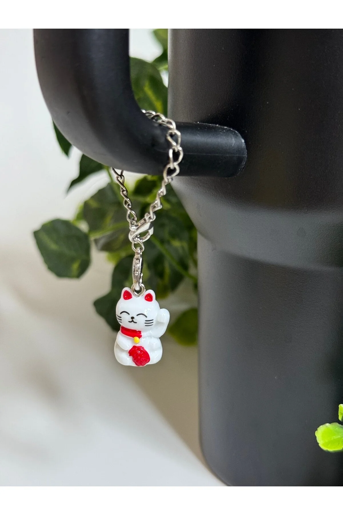 هدیه مفهومی LUCKY CAT THERMOS ORNAMENT CHARM جذابیت کیف Stanley