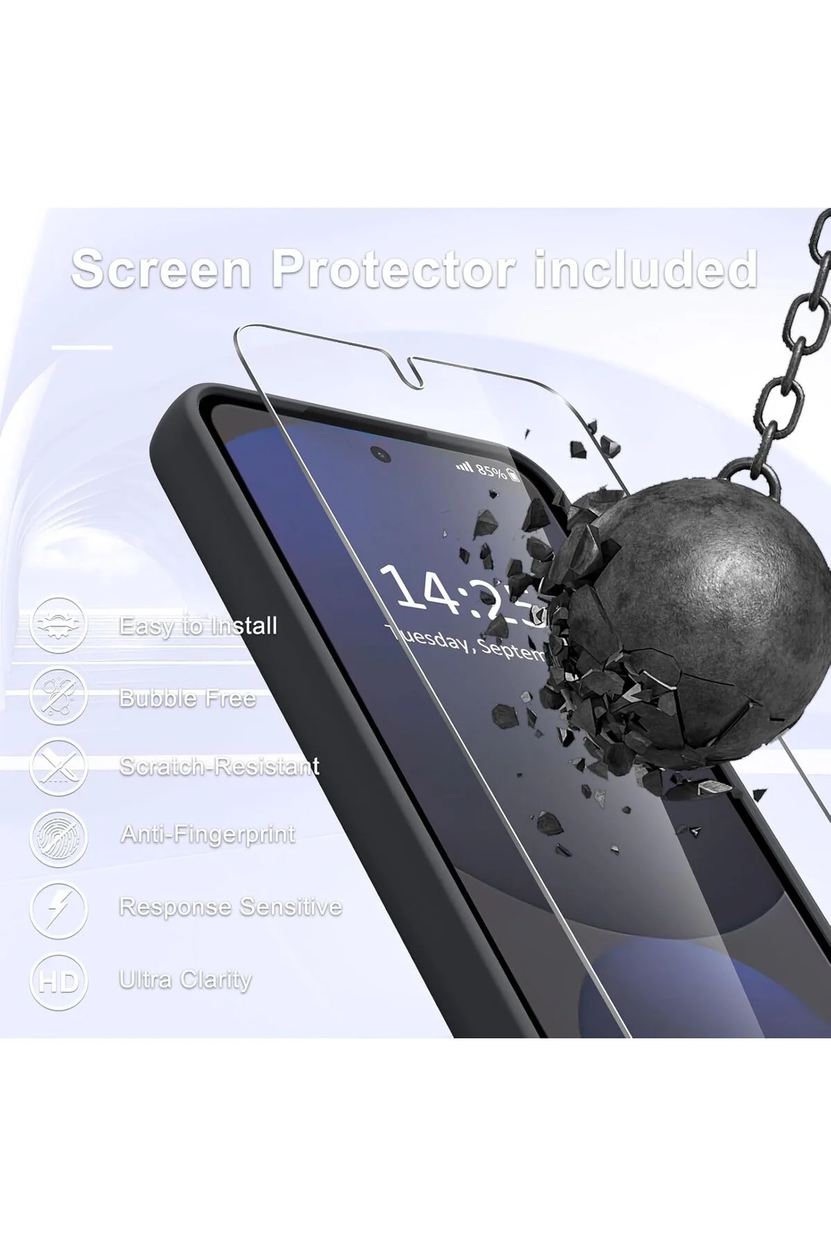 کاور و قاب SAMSUNG GALAXY S23 FE CASE MAGSAFE مات لبه نرم با قابلیت شارژ + مجموعه شیشه ای محافظ صفحه نمایش مووتک m.tk moveteck
