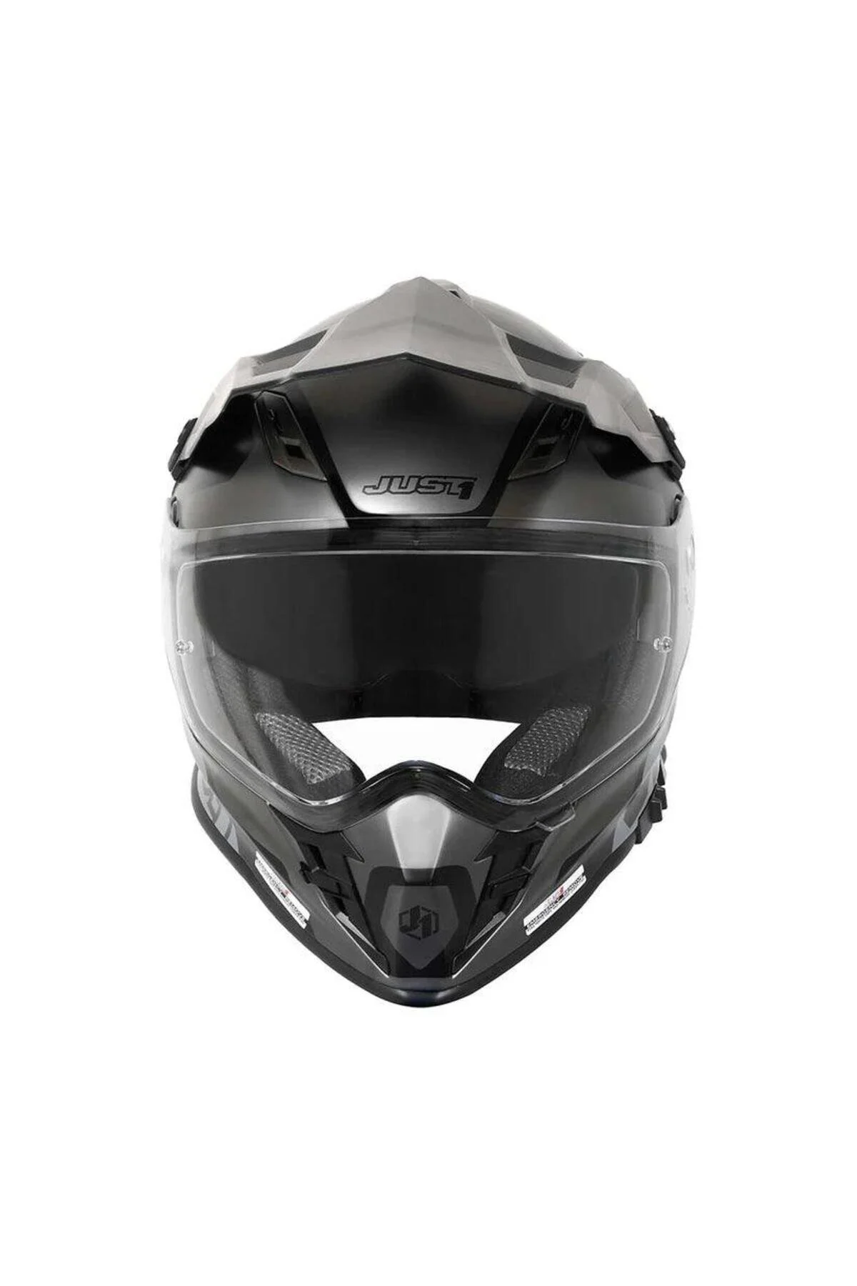 کلاه کاسکت موتورسیکلت مشکی ایمنی J34 PRO TOUR MATTE TITANIUM SUN VIZOR CROSS Just1
