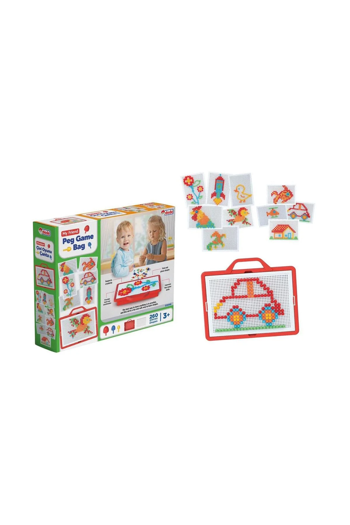 لگو و اسباب بازی های ساخت محور DEDE 03946 MY FRIEND NAIL GAME BAG 260 تکه از ترکیه Genel Markalar