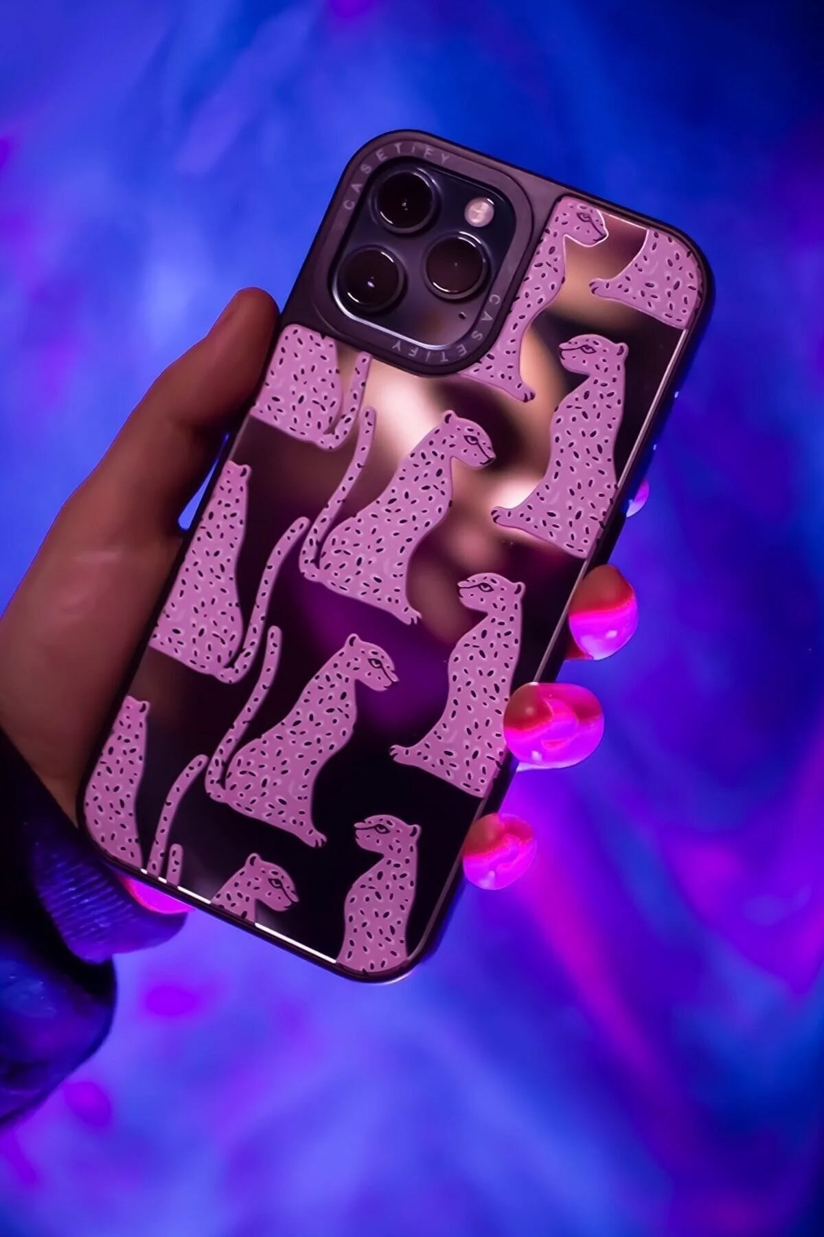 کاور و قاب ضد ضربه طرح دار با آینه‌ای ممتاز سازگار IPHONE 13 PRO MAX kalimera