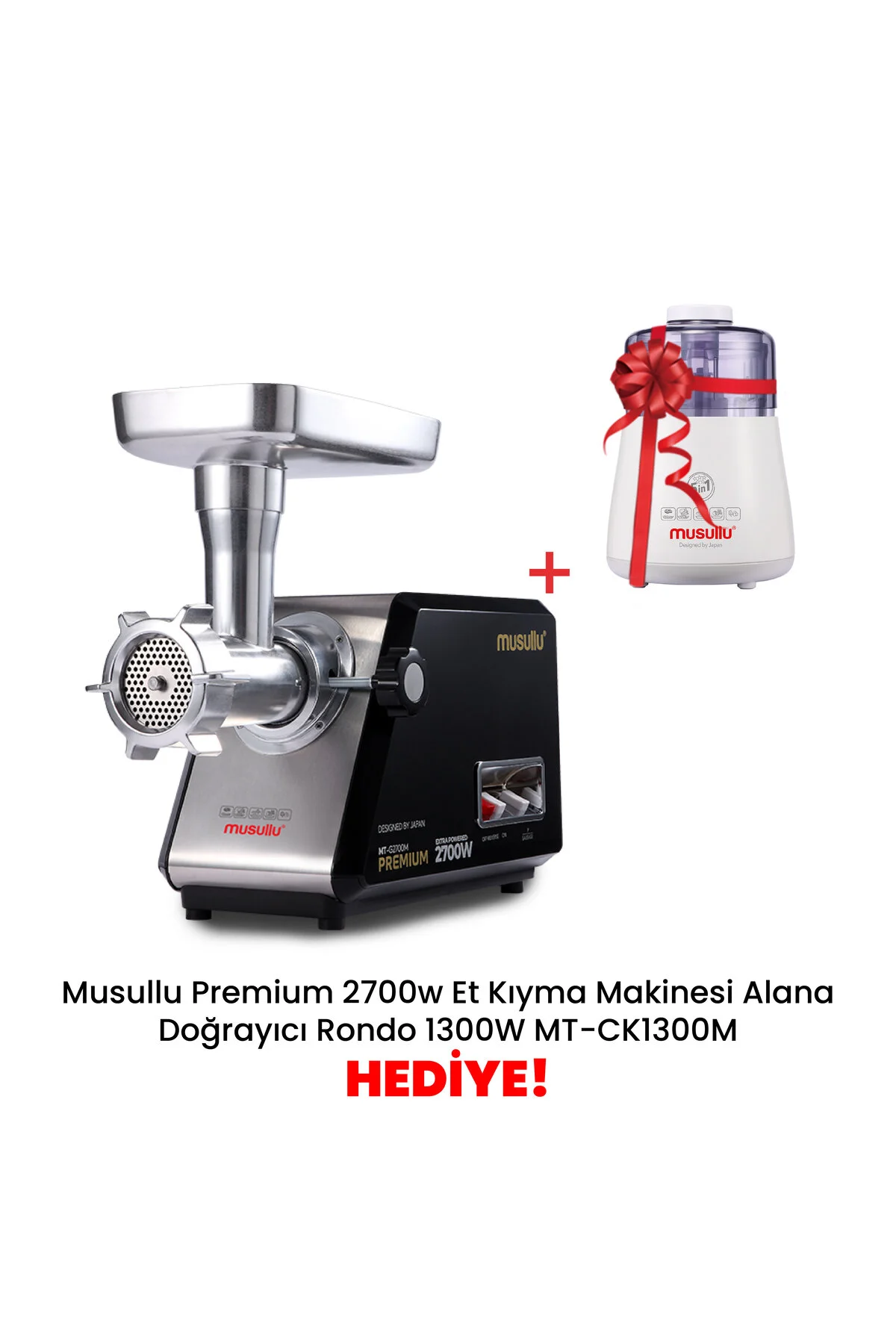 چرخ گوشت دستگاه کن 2700 وات با هدیه روندو اورجینال Musullu