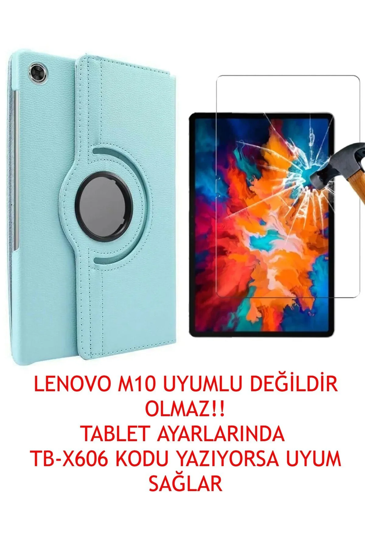 کاور و قاب TRENDSSHOP TAB M10 TB X606F ZA6H0015TR 10.3 اینچی چرخشی 360 درجه + محافظ صفحه LENOVO