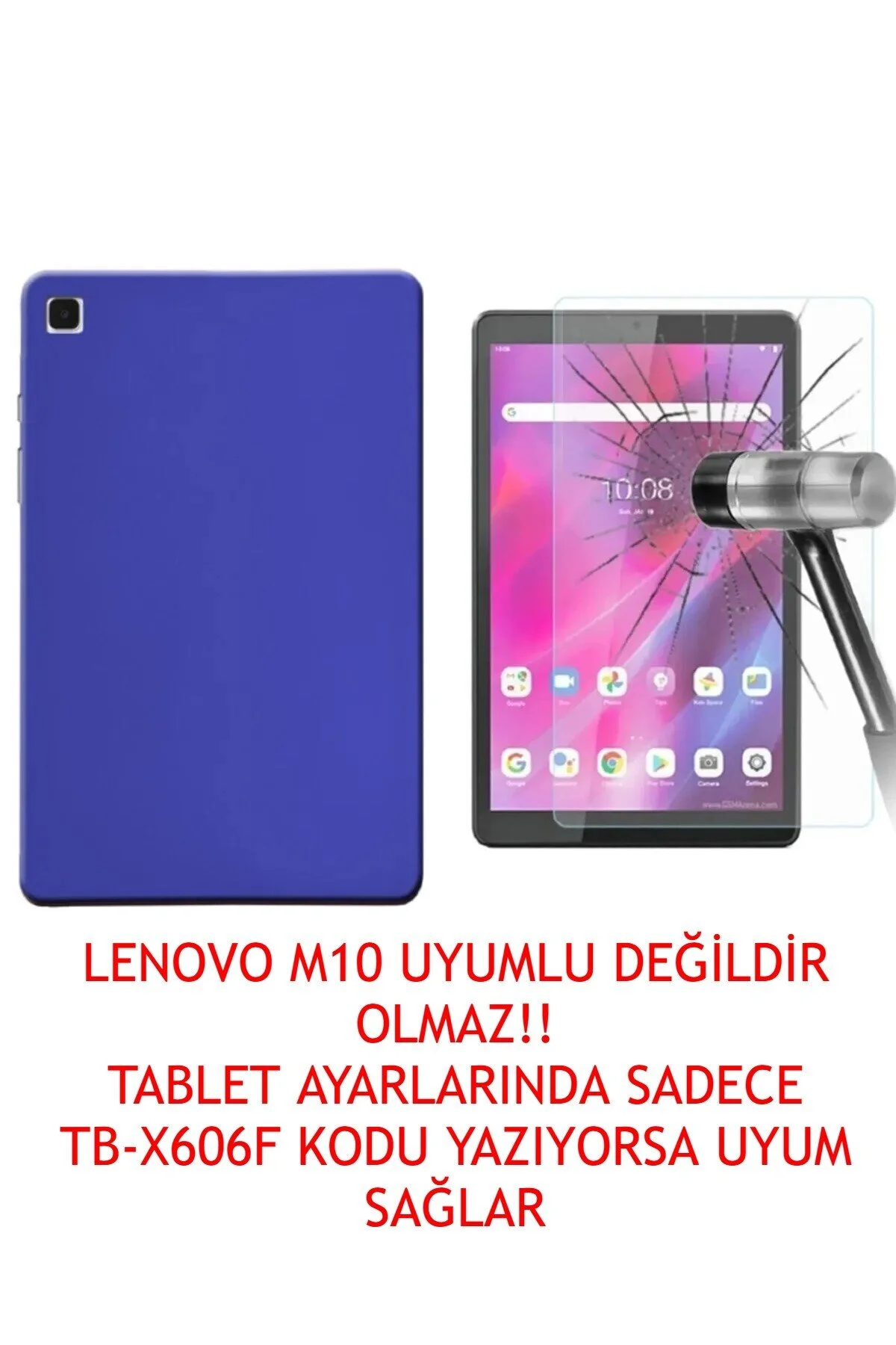 کاور و قاب TRENDSSHOP TAB M10 FHD PLUS 10.3 TB X606 X606F SILICONE CASE + محافظ صفحه نمایش LENOVO