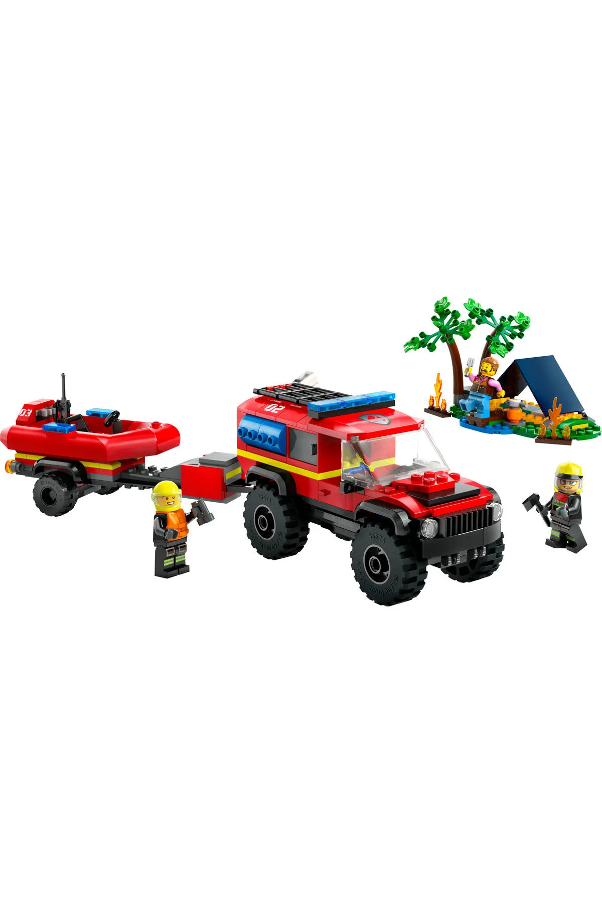 LEGO مجموعه ساخت شهر 4x4 برای نجات از حریق بازی ساخت و ساز برای 5 سال و بالاتر (301 قطعه)