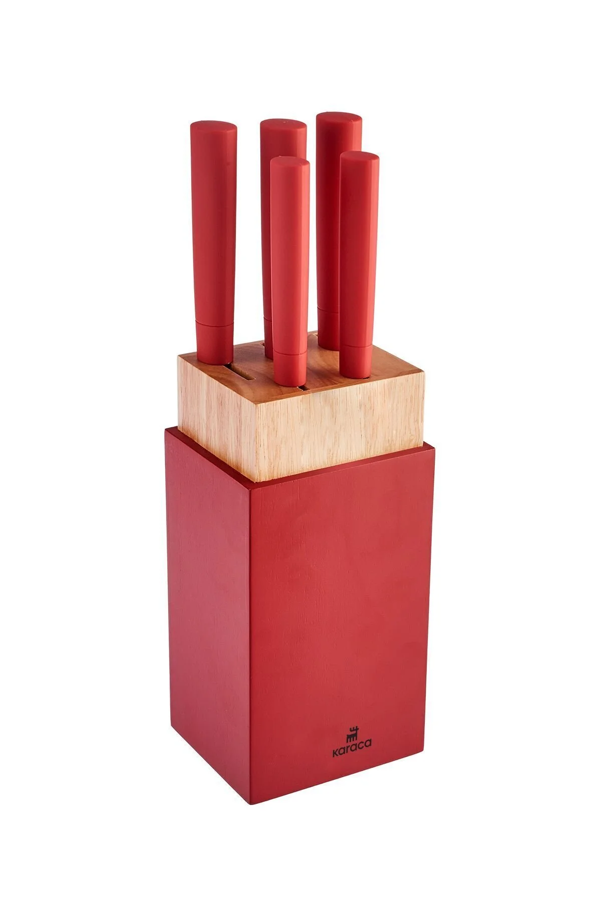 چاقو و ست VIEGO 6 PIECE STAND KNIFE RED کاراجا Karaca