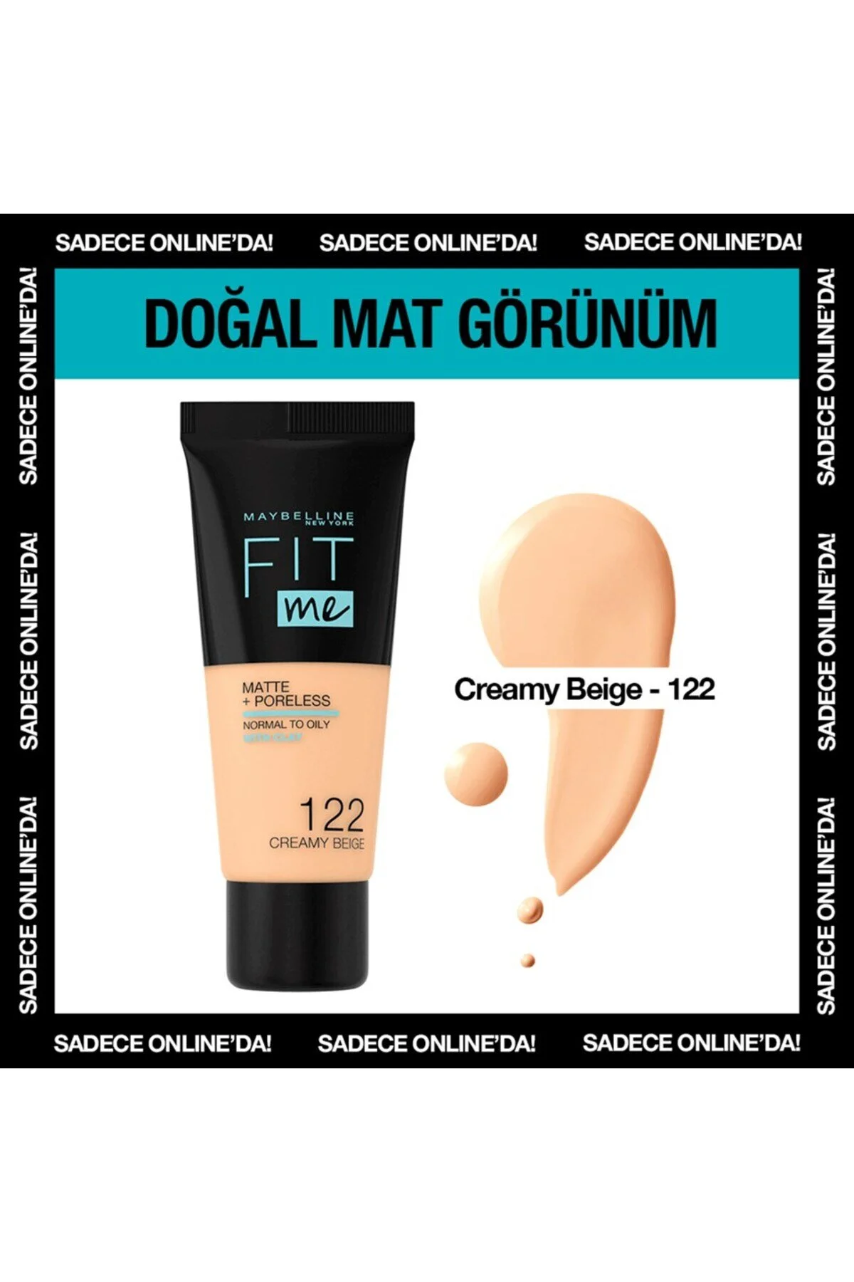فونداسیون مات و بدون منافذ - 122 میبلین Maybelline